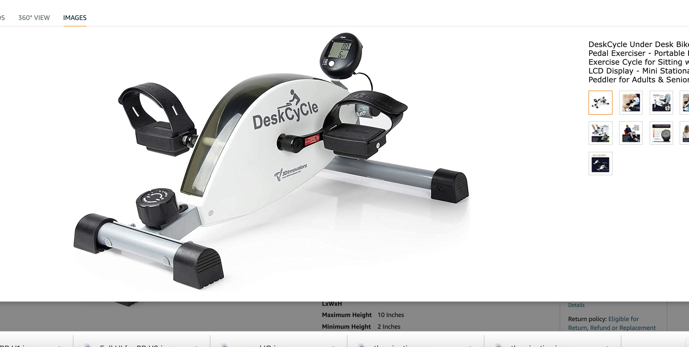 Deskcycle 2 under desk exercise bike and pedal exerciser sale