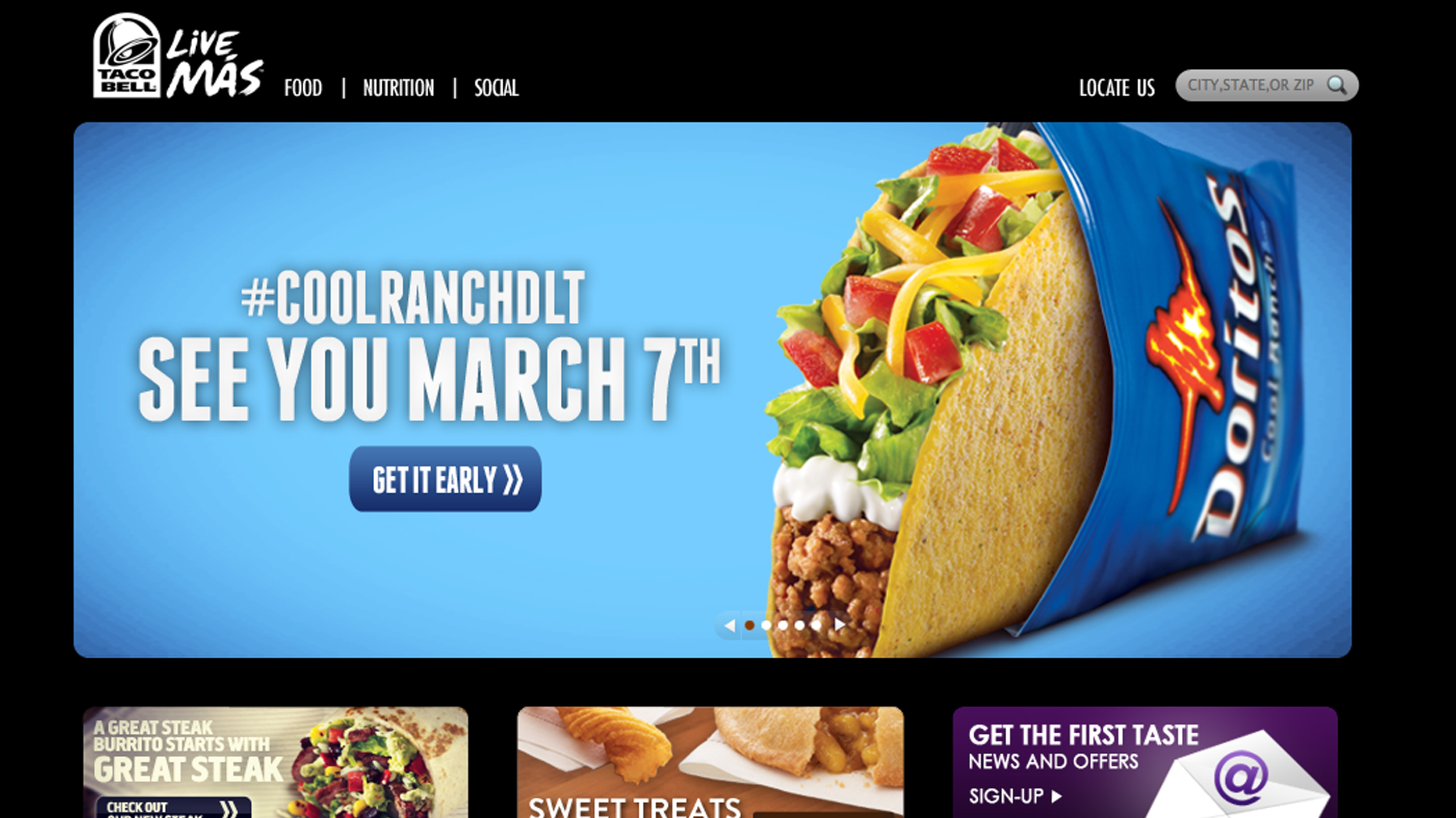 Taco Bell Adds Cool Ranch Doritos Taco, image size:2560x1439