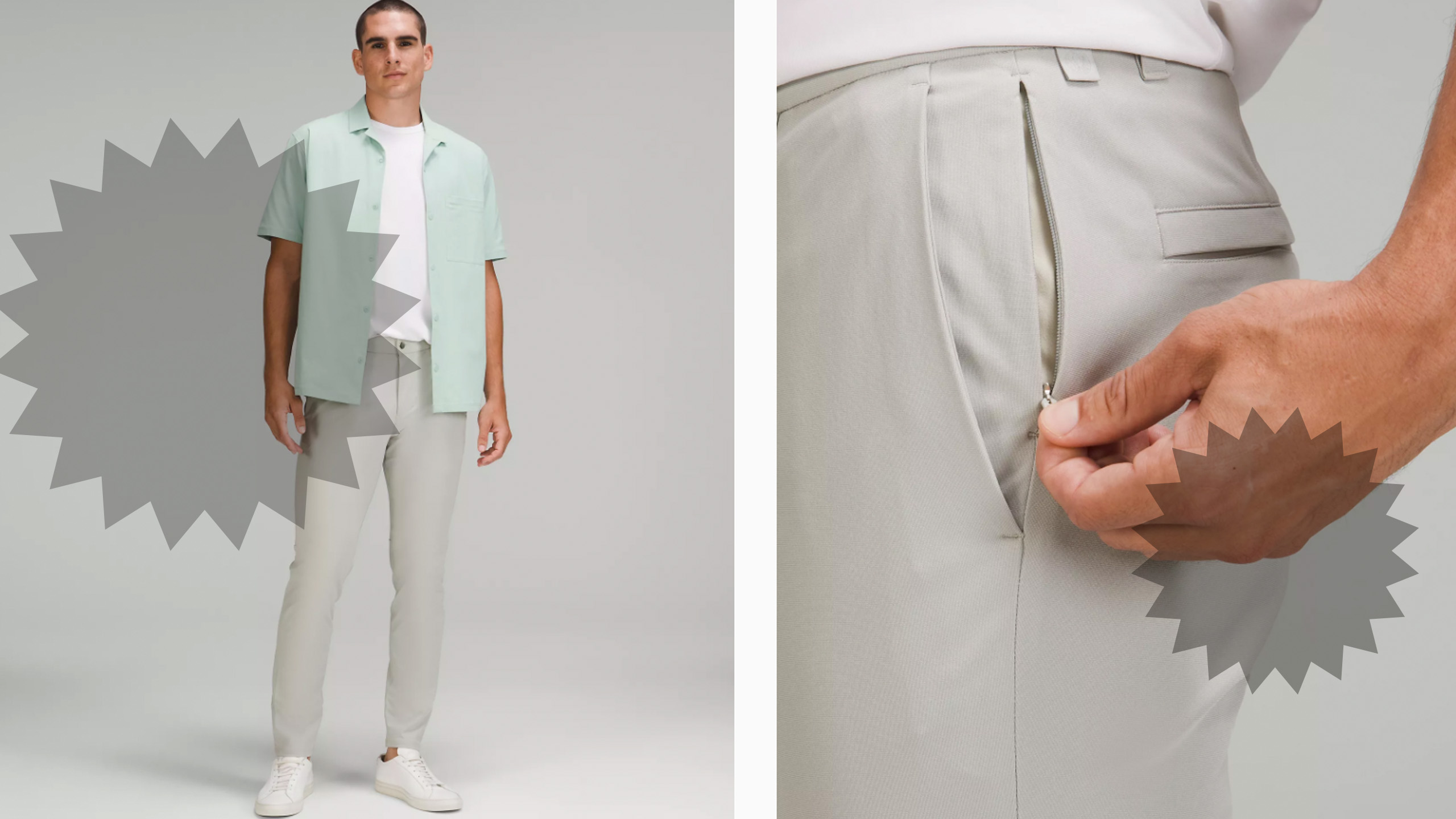 lululemon commission pants with dress shirt Lululemon Commission Pant Classic *Oxford 34" - Gull Grey / White