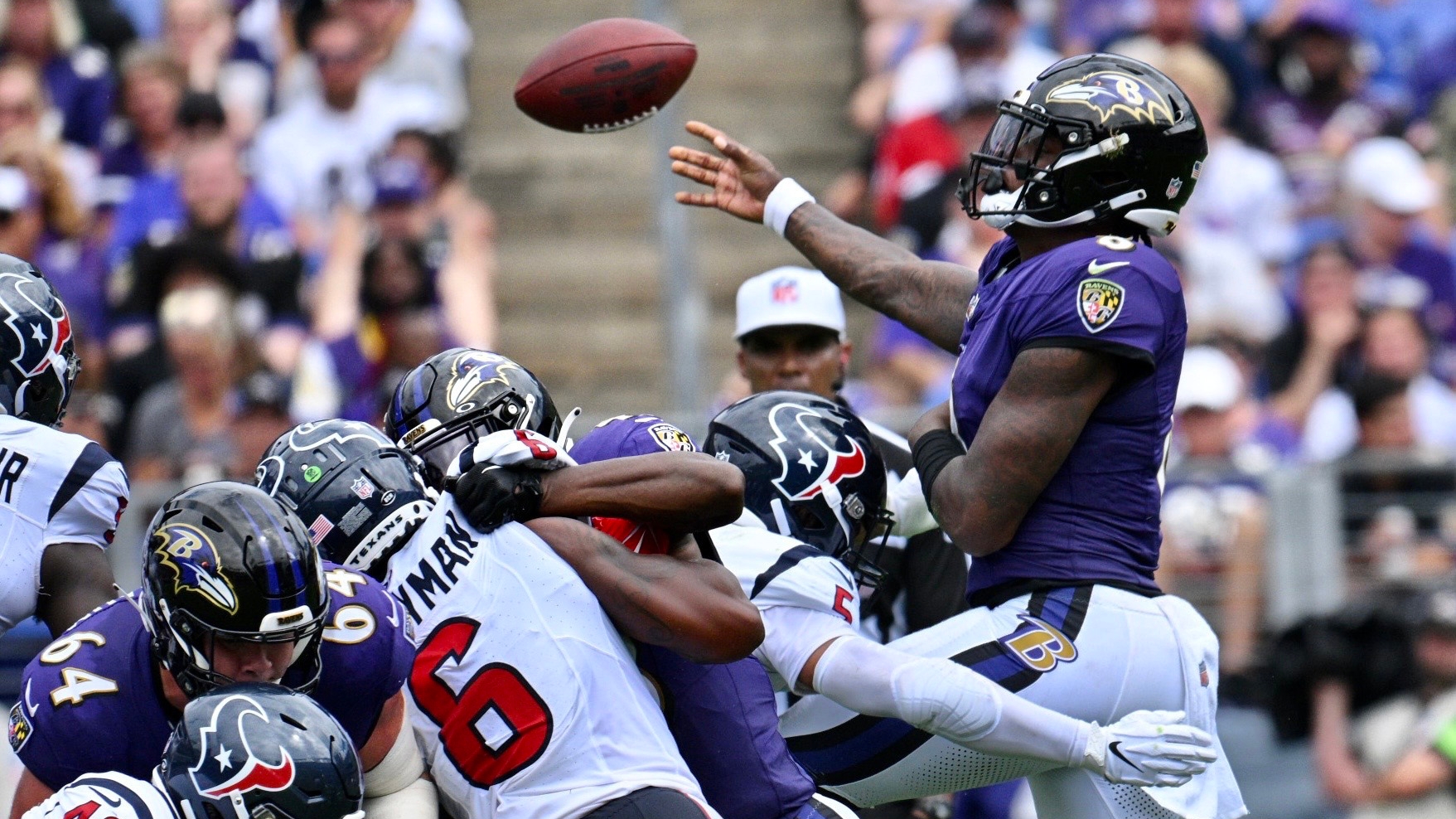 Lamar Jackson, Ravens start slow before rolling over Texans, 25-9, in  injury-filled opener