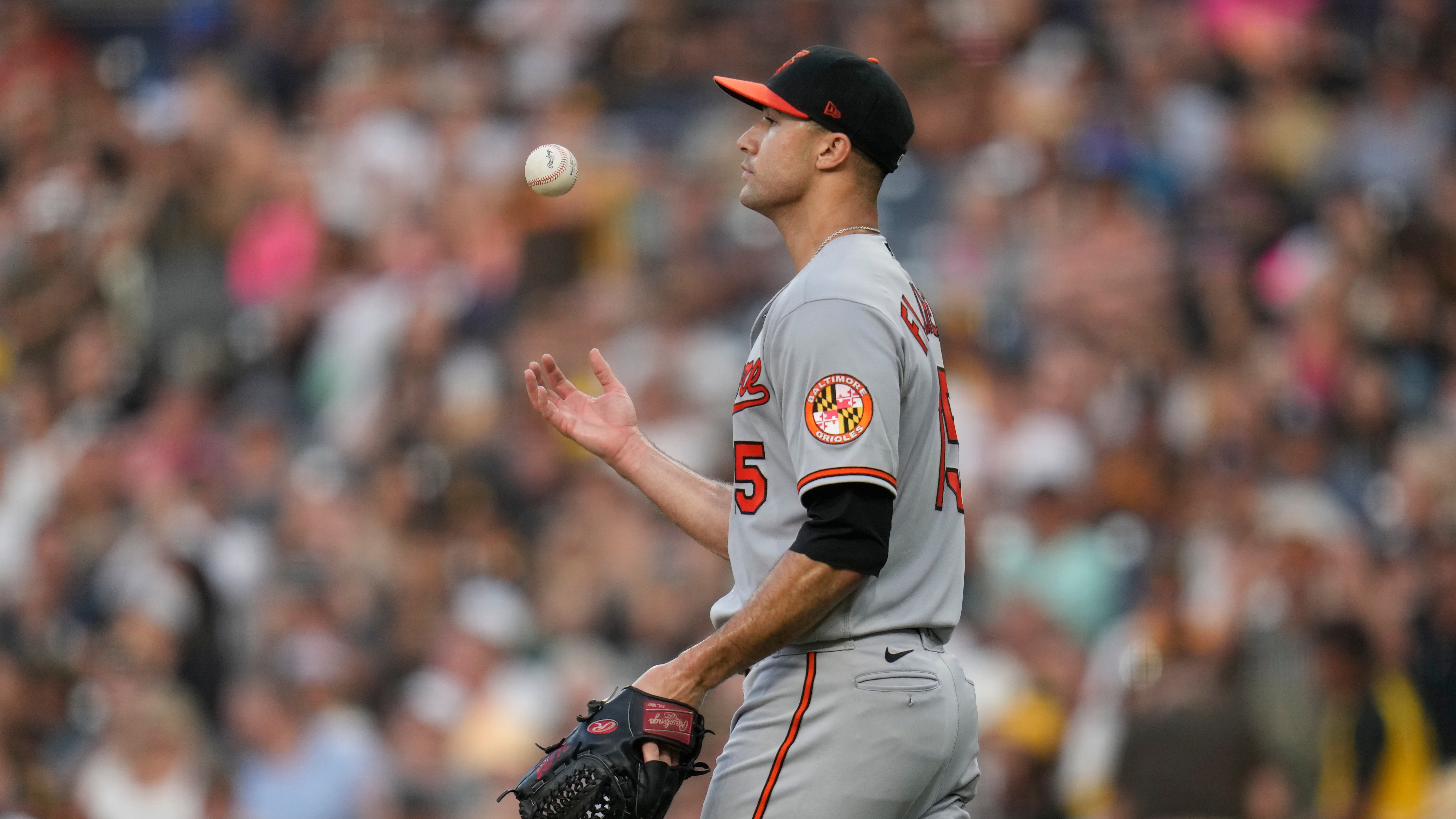 Orioles starter Jack Flaherty labors, catcher James McCann pitches in 10-3  loss to Padres: 'Just a bad night
