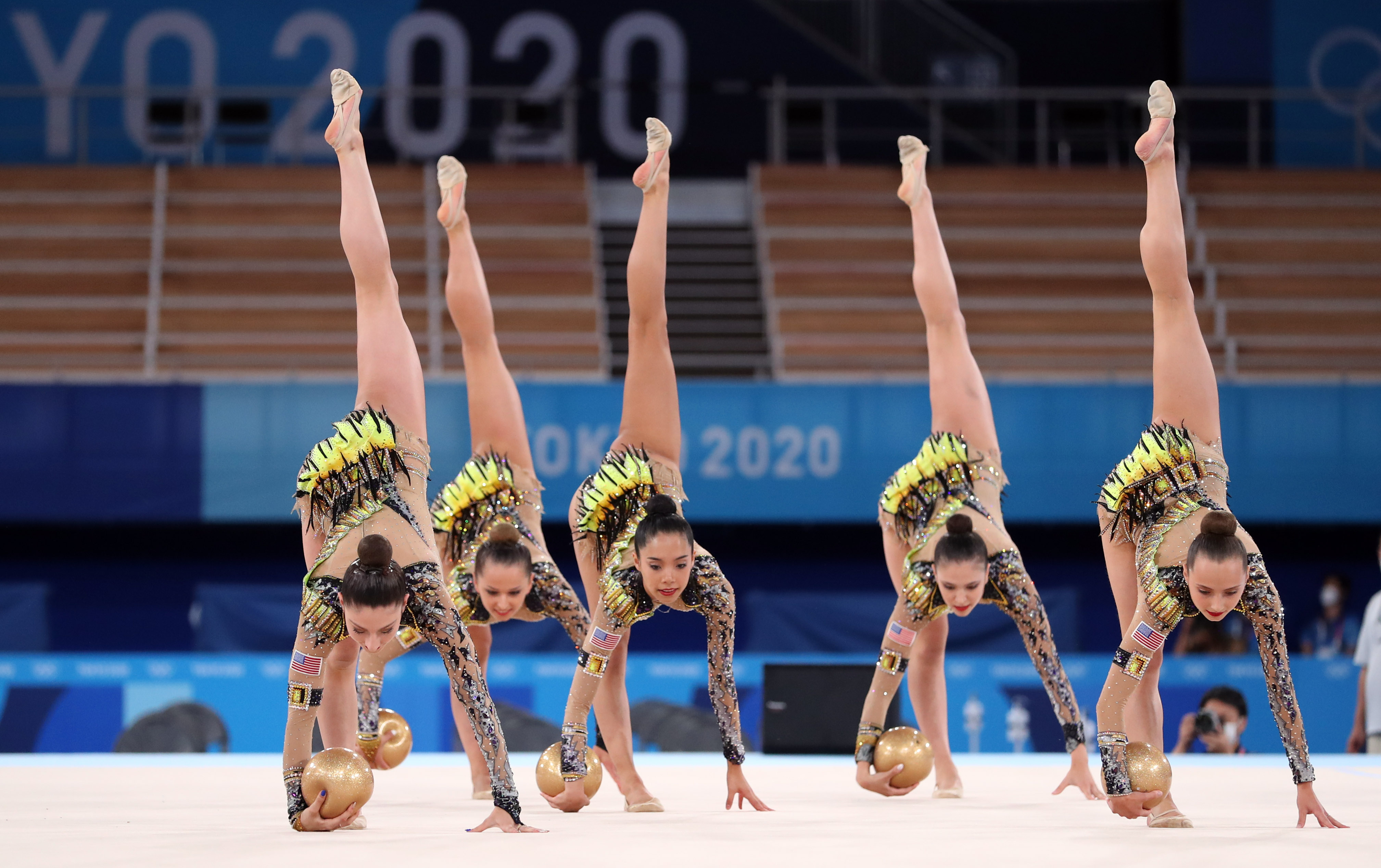 Olympics Us Rhythmic Gymnastic Makes History Chicago Tribune