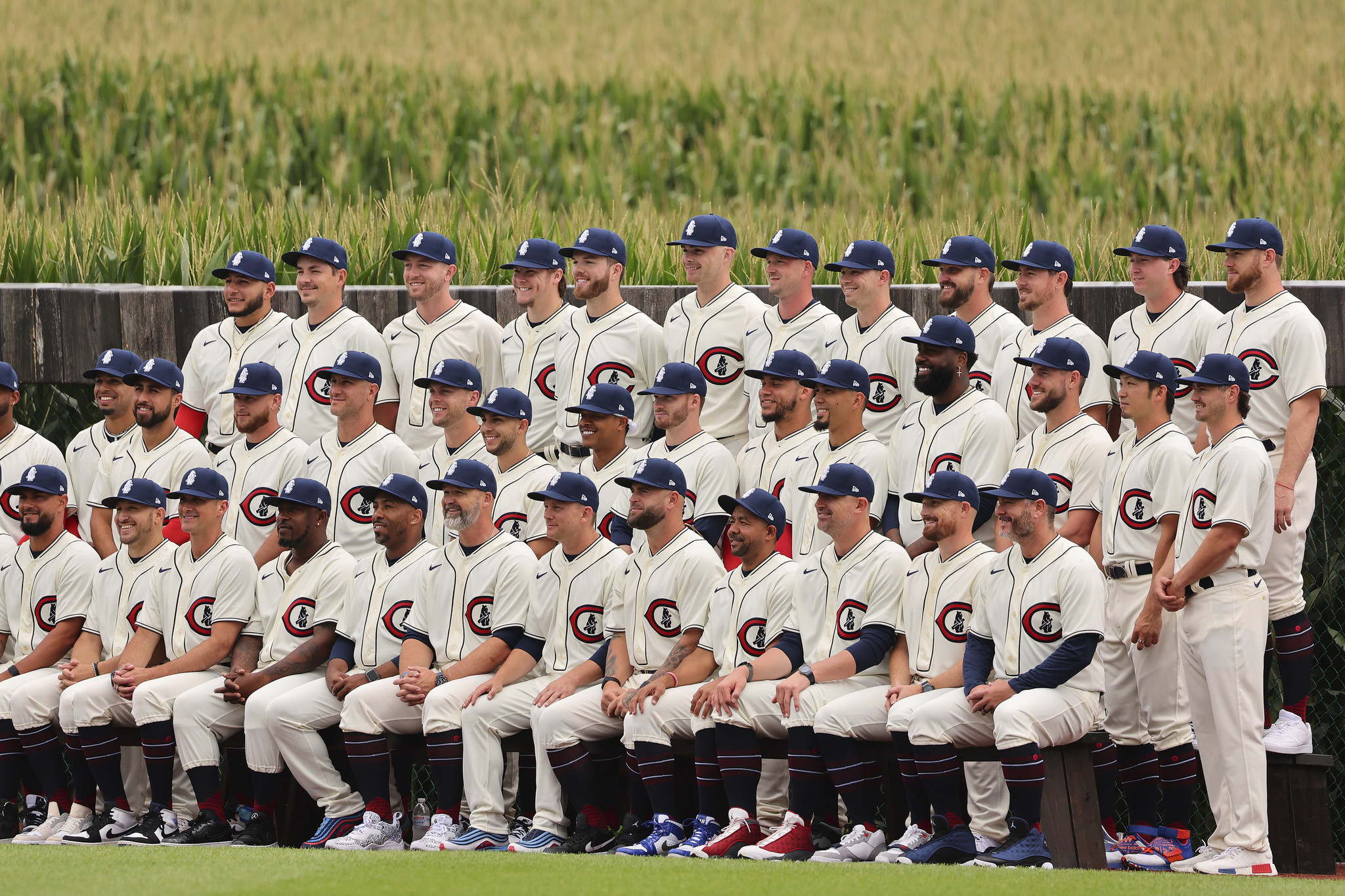 Chicago Cubs players at the Field of Dreams game focus on fatherhood
