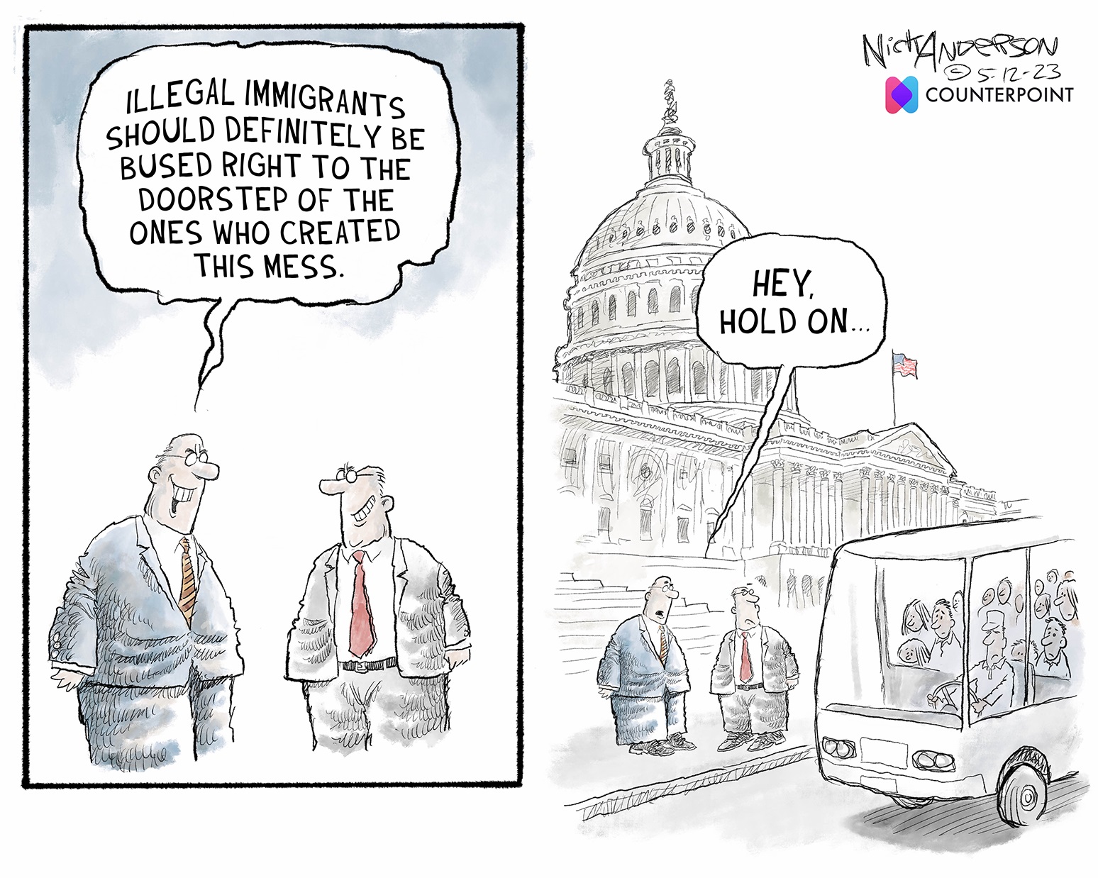illegal immigration cartoons