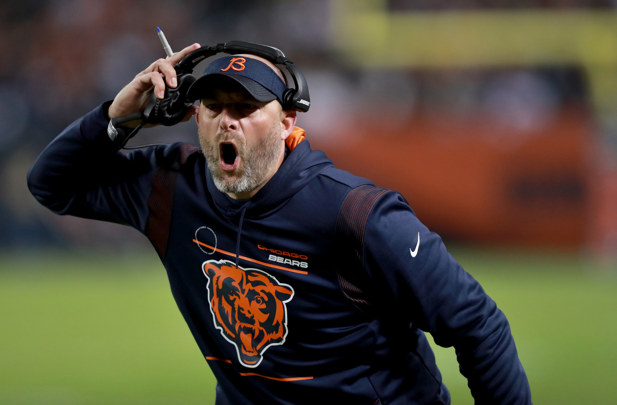 Matt Nagy: Chicago Bears coach flagged for unsportsmanlike conduct