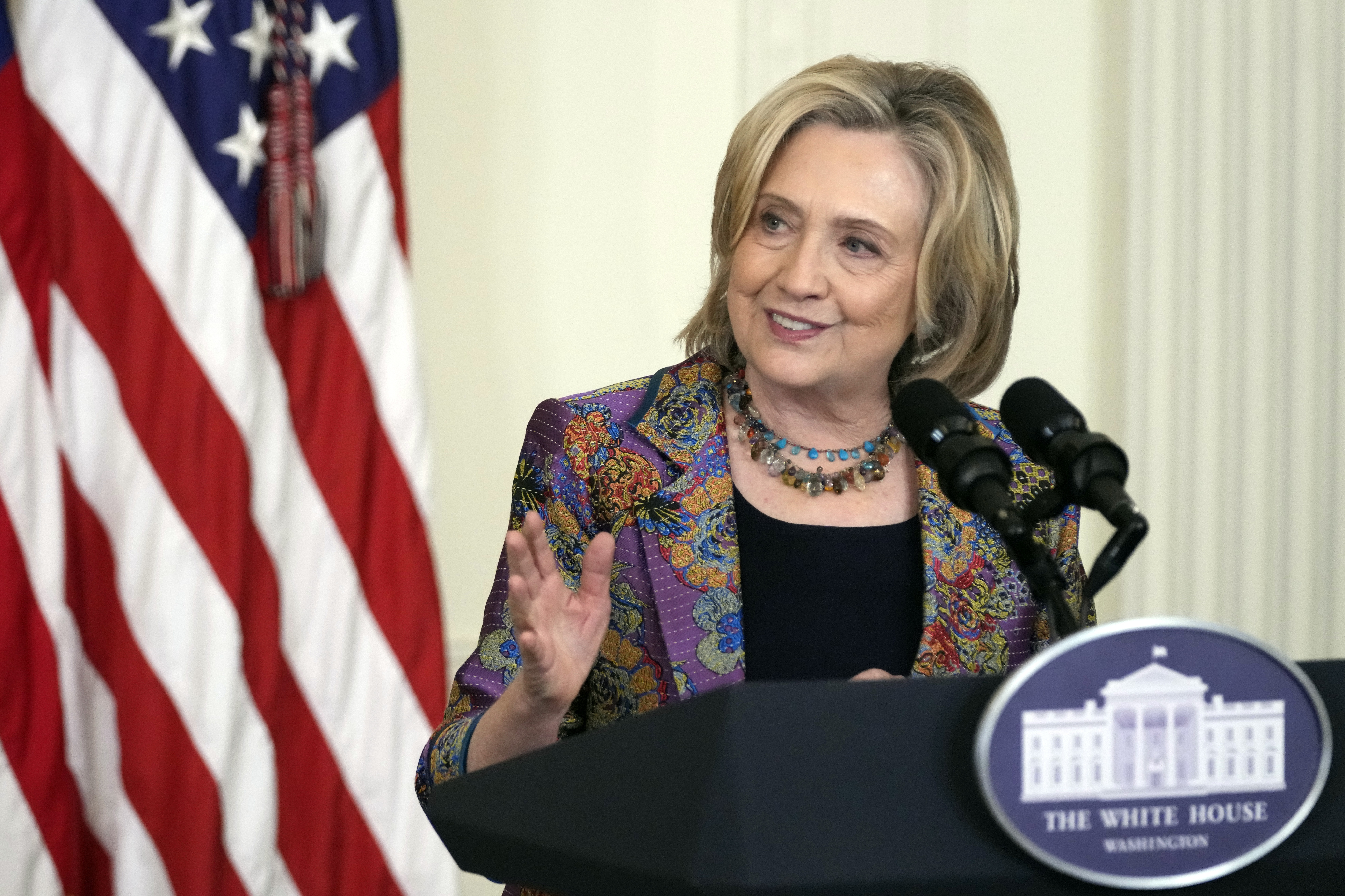 Hillary Clinton is stepping over the White House threshold in yet