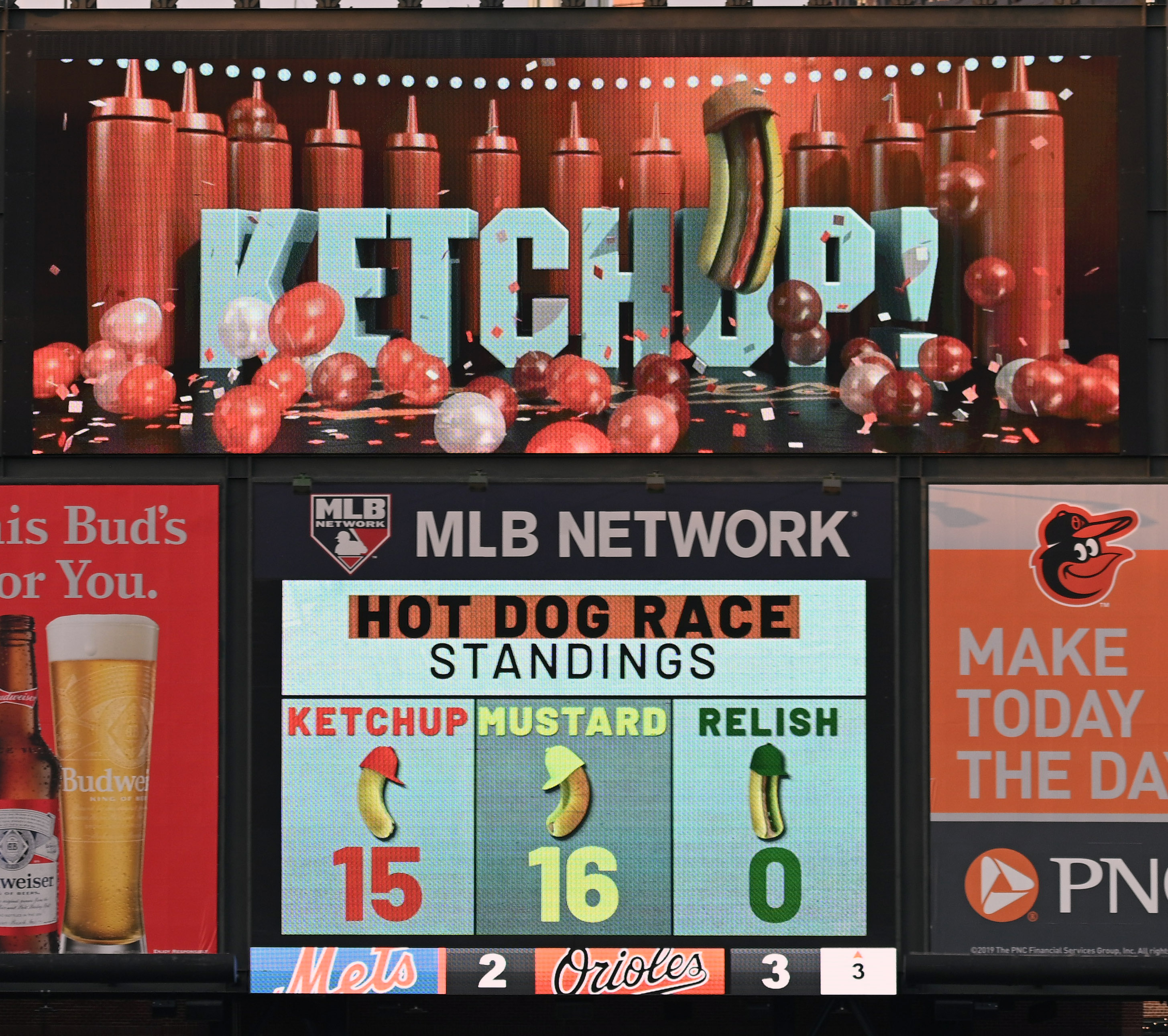 Five Orioles homestands in, Relish hasn't won a single Hot Dog Race. The  team says there's still time to catch up.
