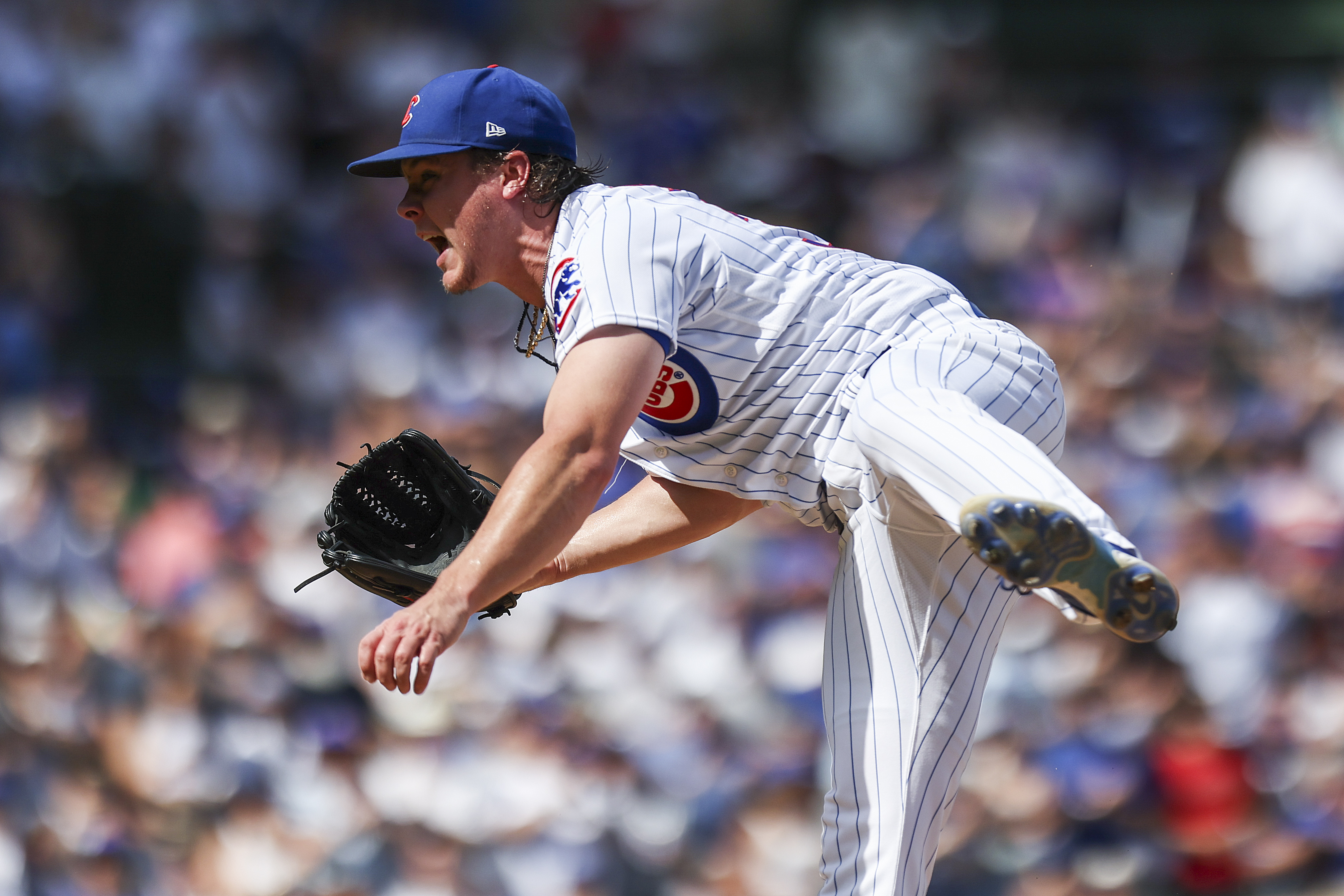 Cubs' Steele dominates Giants in 5-0 win, moves into tie for MLB