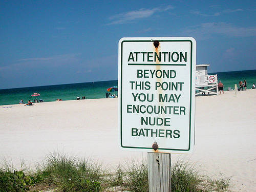 Nude beaches beach in Miami