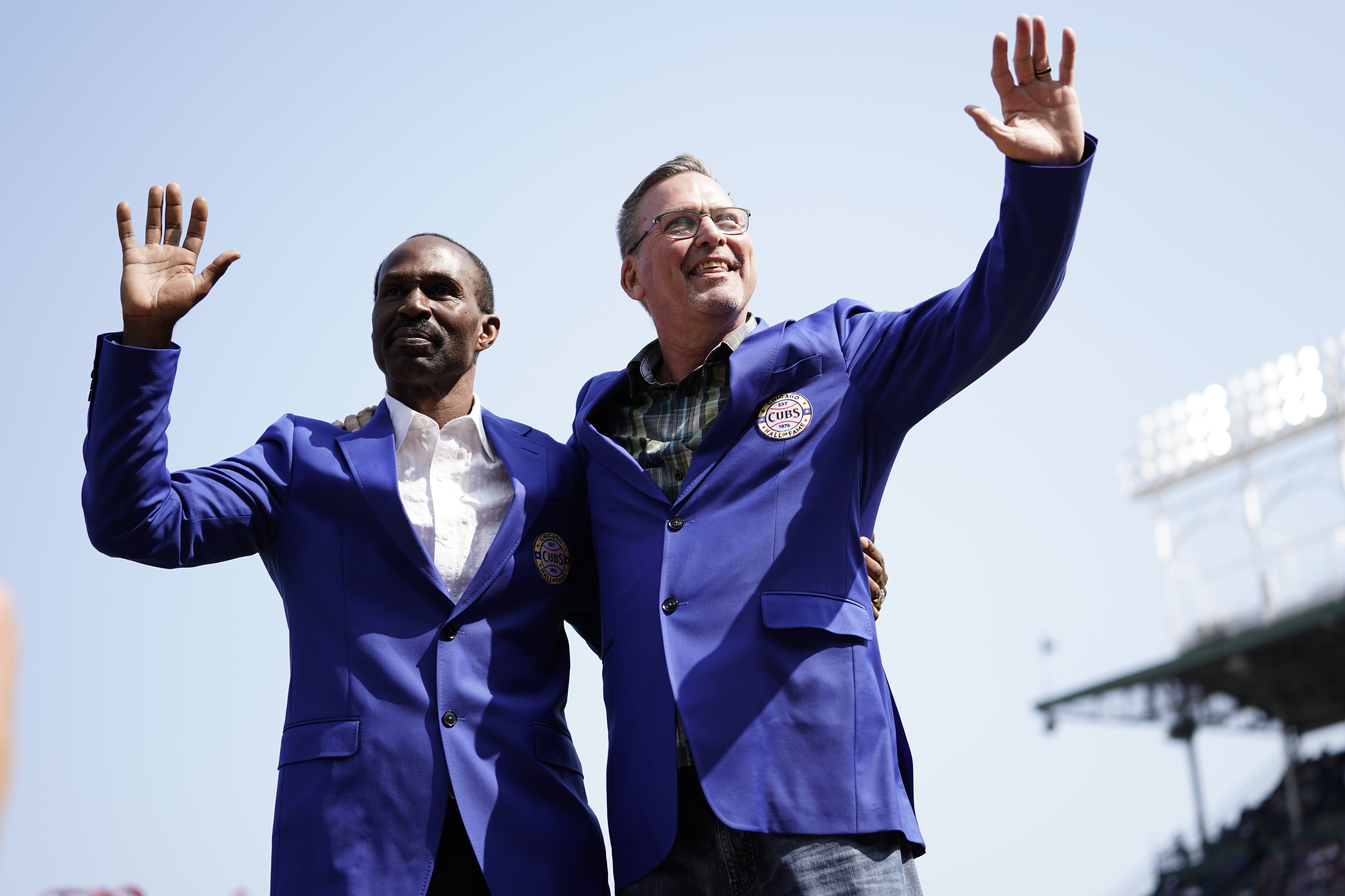 Chicago Cubs - Shawon Dunston and Shawon Dunston Jr. pose for a