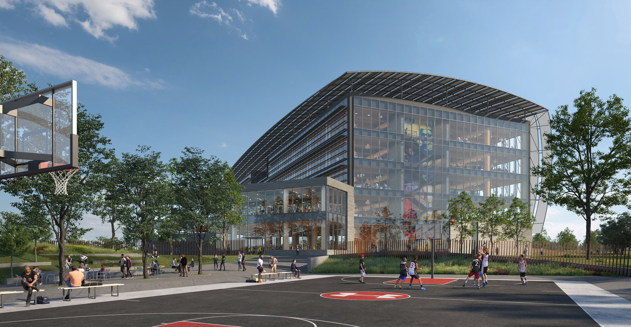 Maken Anders Knikken Under Armour reveals modern, stadium-like design for global headquarters in  Port Covington