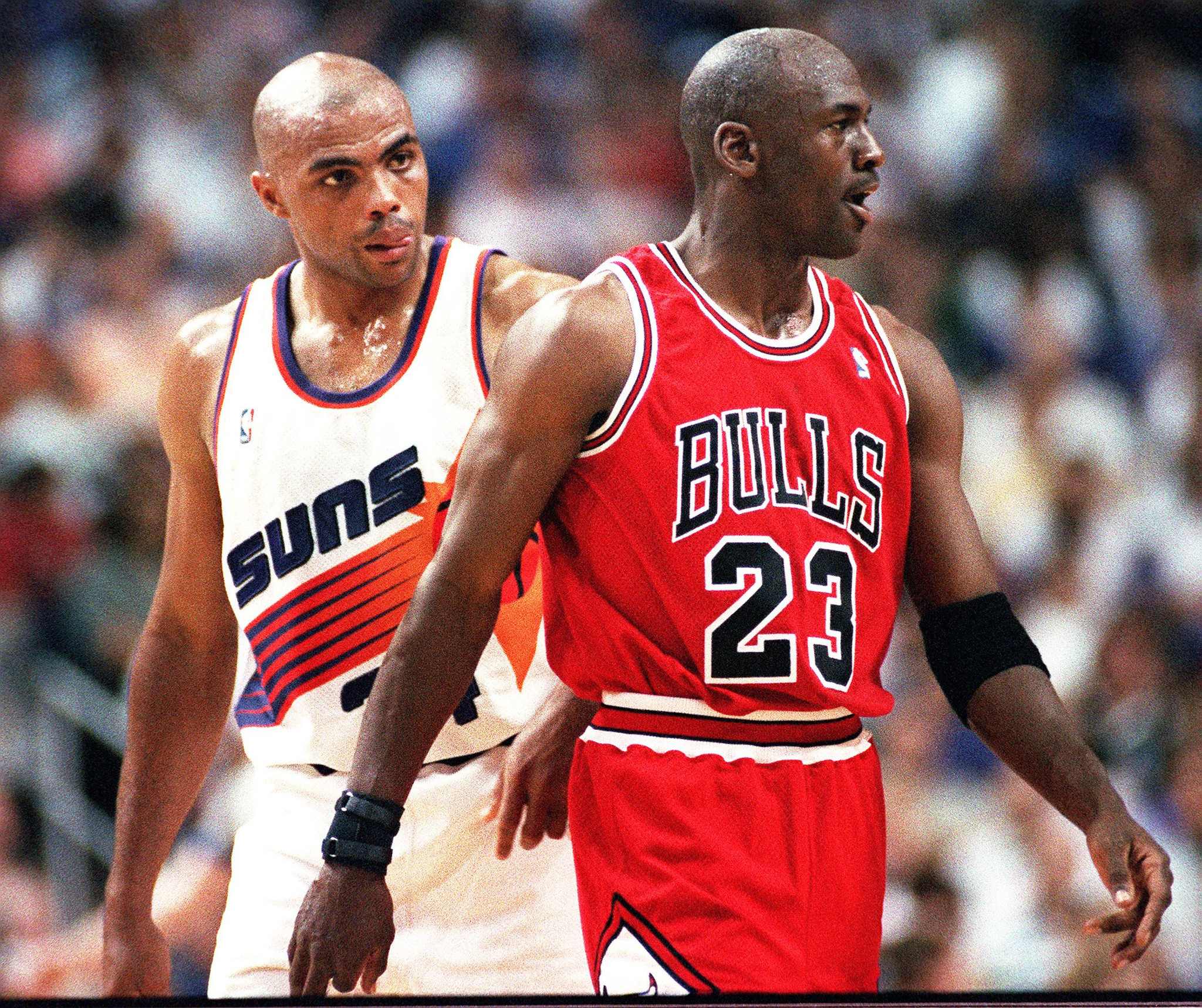 Chicago Tribune - Michael Jordan on a breakaway dunk against the