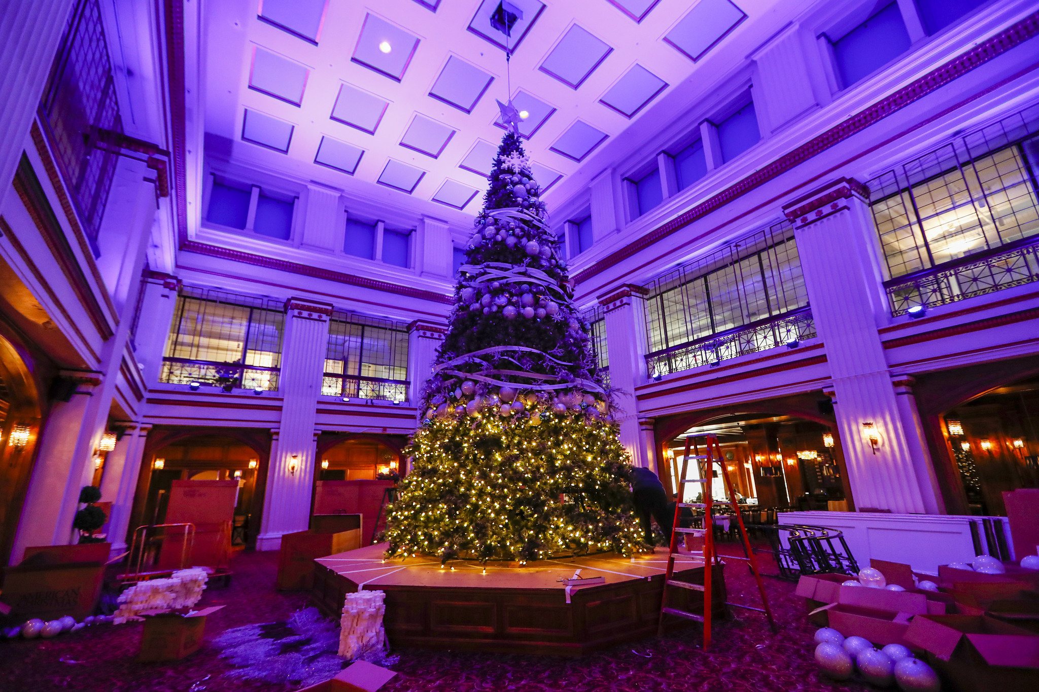 Macy\'s Walnut Room Christmas tree and other holiday decor arrive