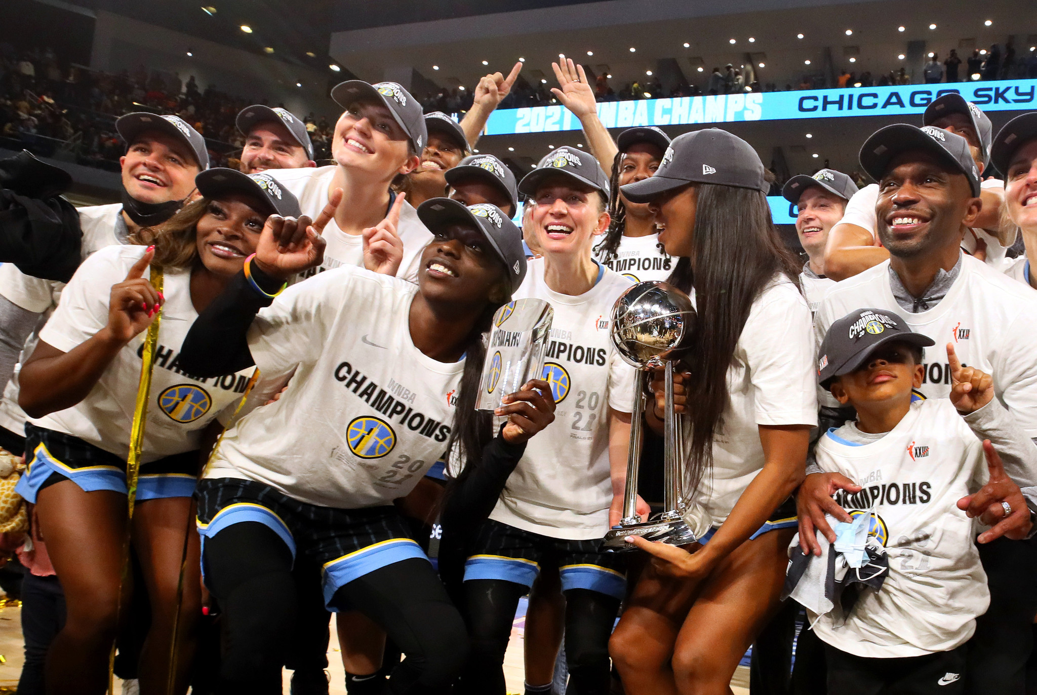 WNBA on X: 🏆 CHAMPIONS 🏆 For the first time in franchise history, the @ chicagosky are #WNBA champs! #WNBAFinals presented by @TV   / X