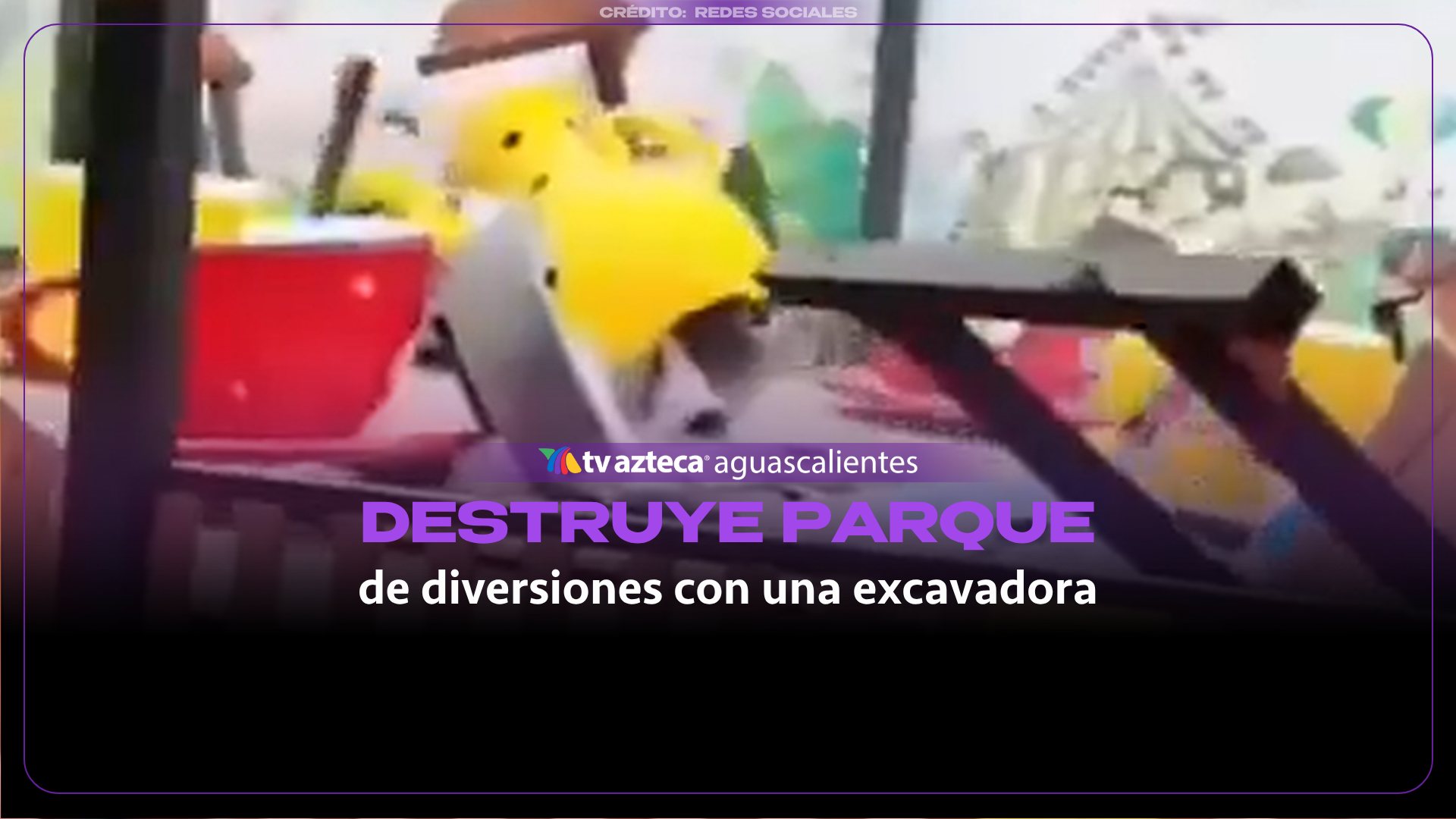 VIDEO: Dueño destruye su parque de diversiones con una excavadora tras reportaje sobre fallas de seguridad