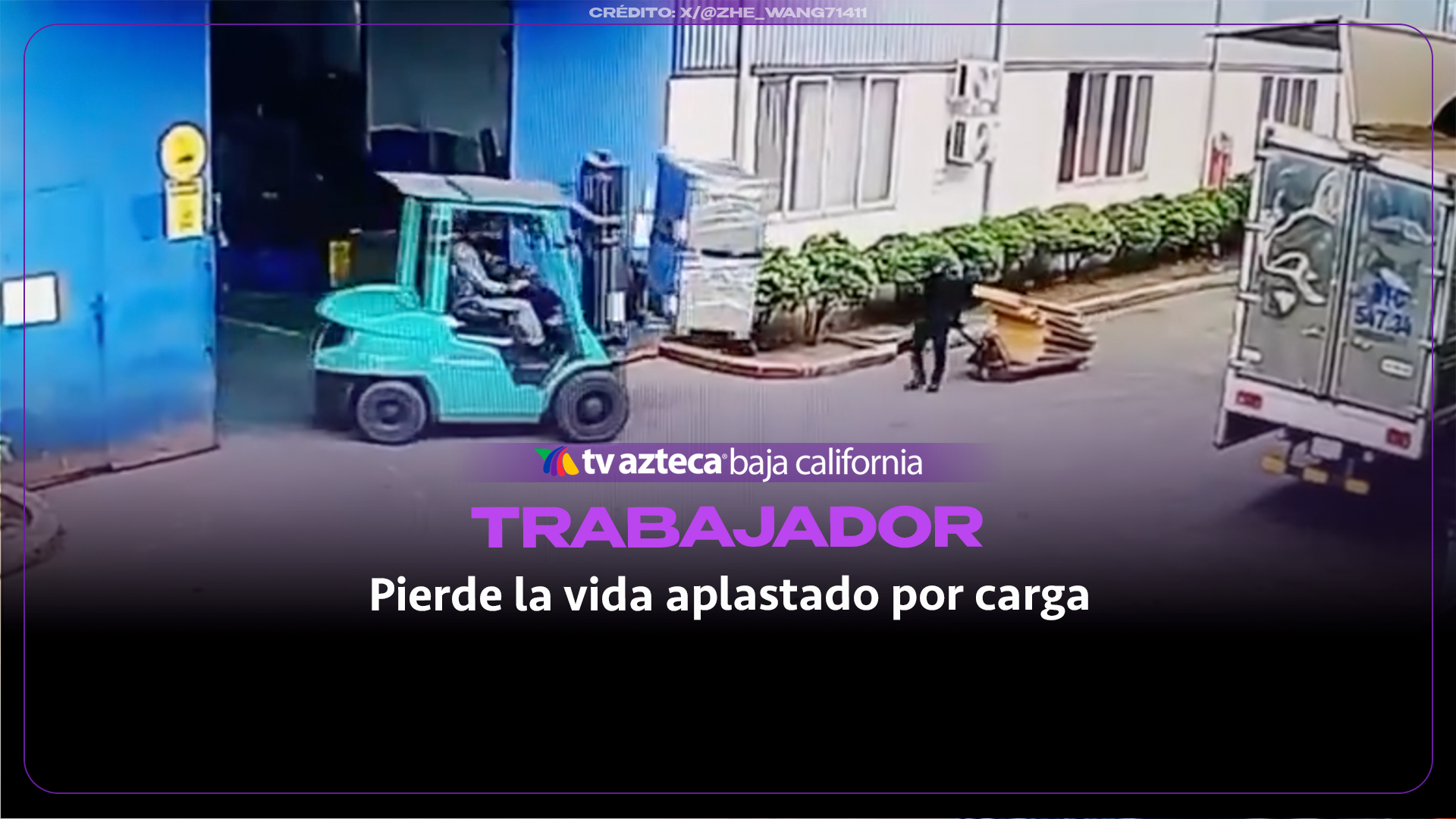 FUERTE VIDEO | Dos cajas de carga caen sobre un trabajador y le provocan la muerte