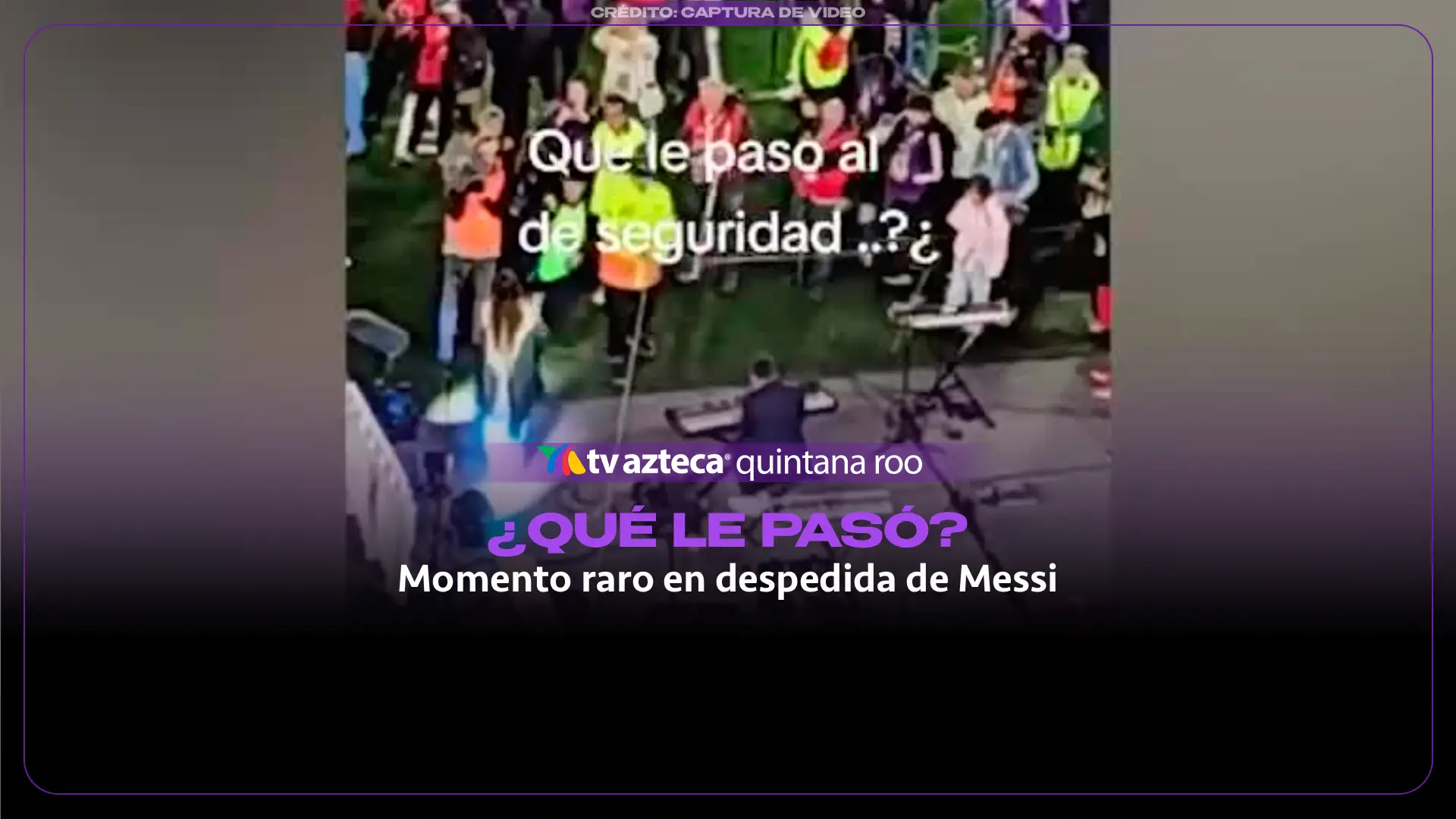 Momento raro en despedida de Messi: Seguridad aparentemente electrocutado en el escenario