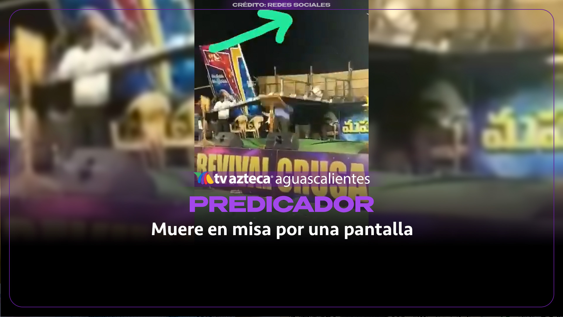 Momento viral: predicador es golpeado por pantalla en evento