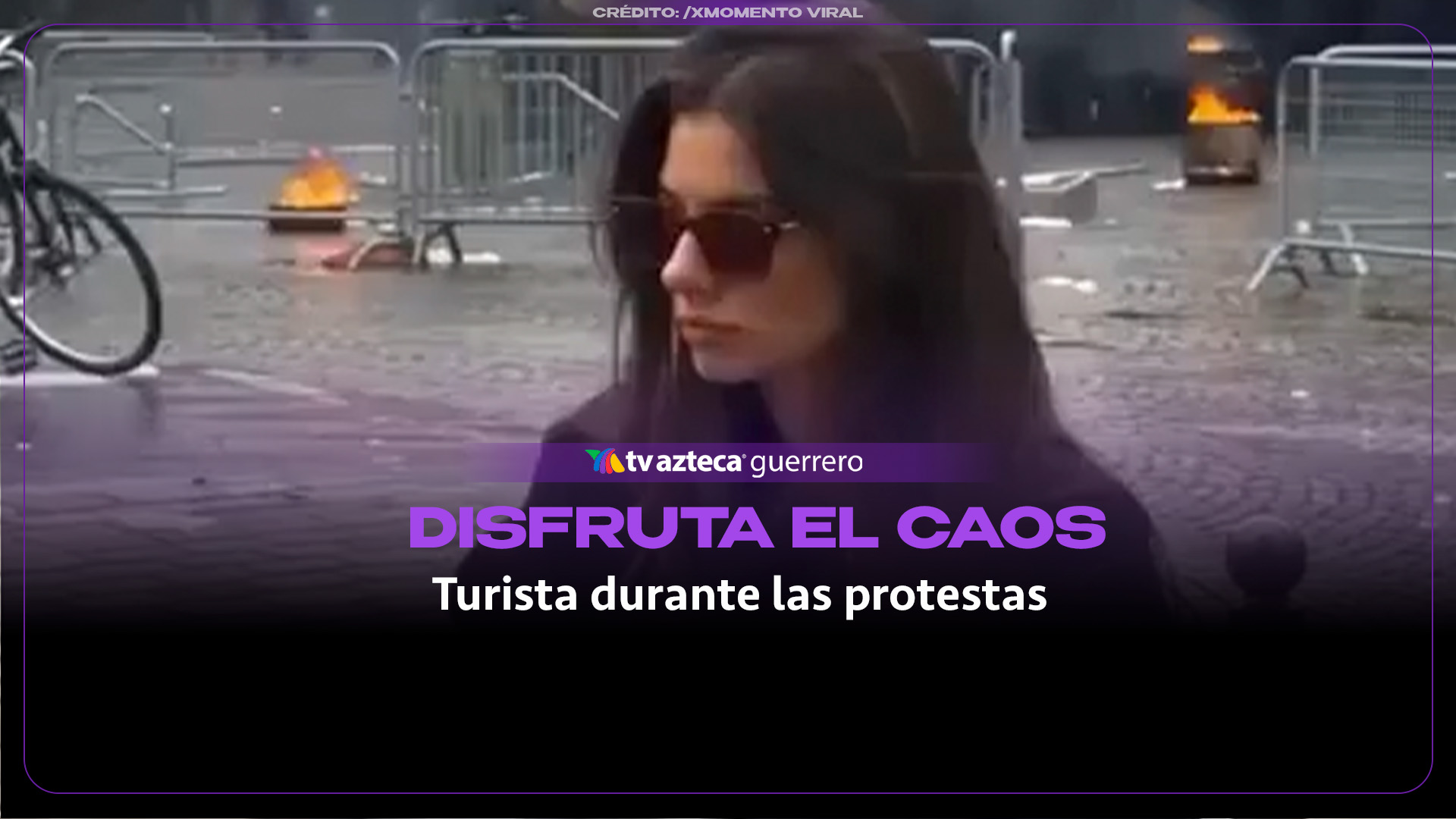 Turista rusa se hace viral al ignorar las protestas para disfrutar sus vacaciones
