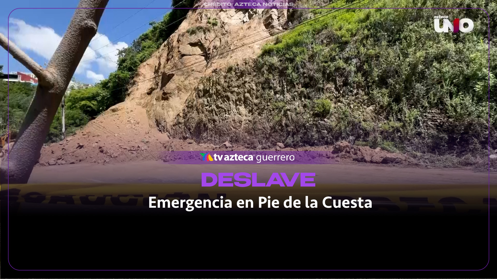 Caos vial en la carretera Acapulco-Zihuatanejo tras deslave de cerro