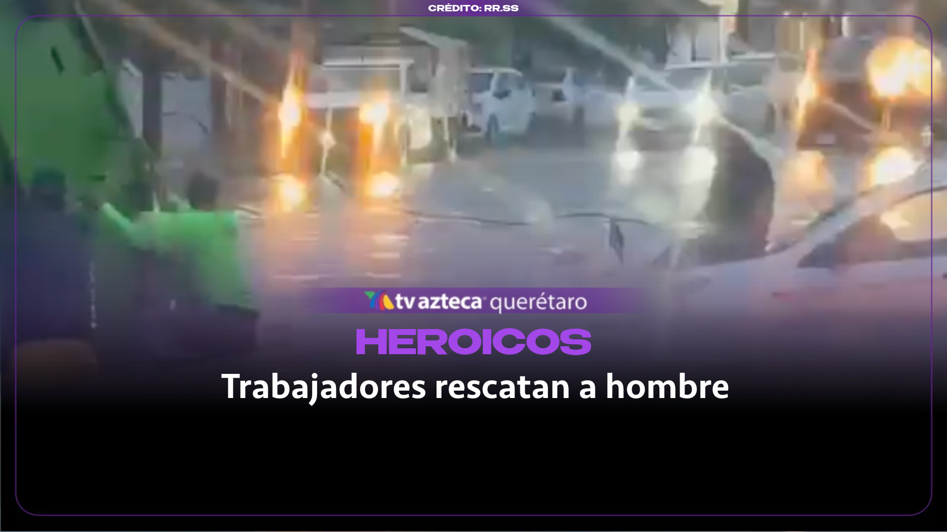 RESCATE MILAGROSO |Recolectores de basura auxilian a conductor atrapado en corriente de agua