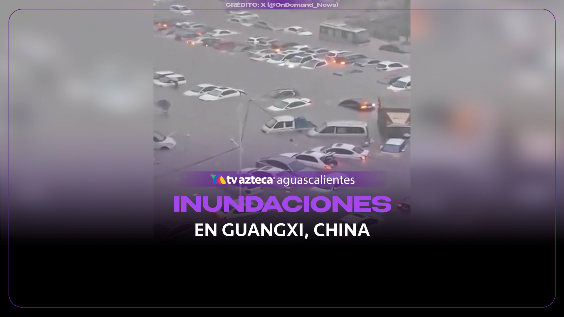 Alerta en China: Temporal deja calles inundadas en Guangxi
