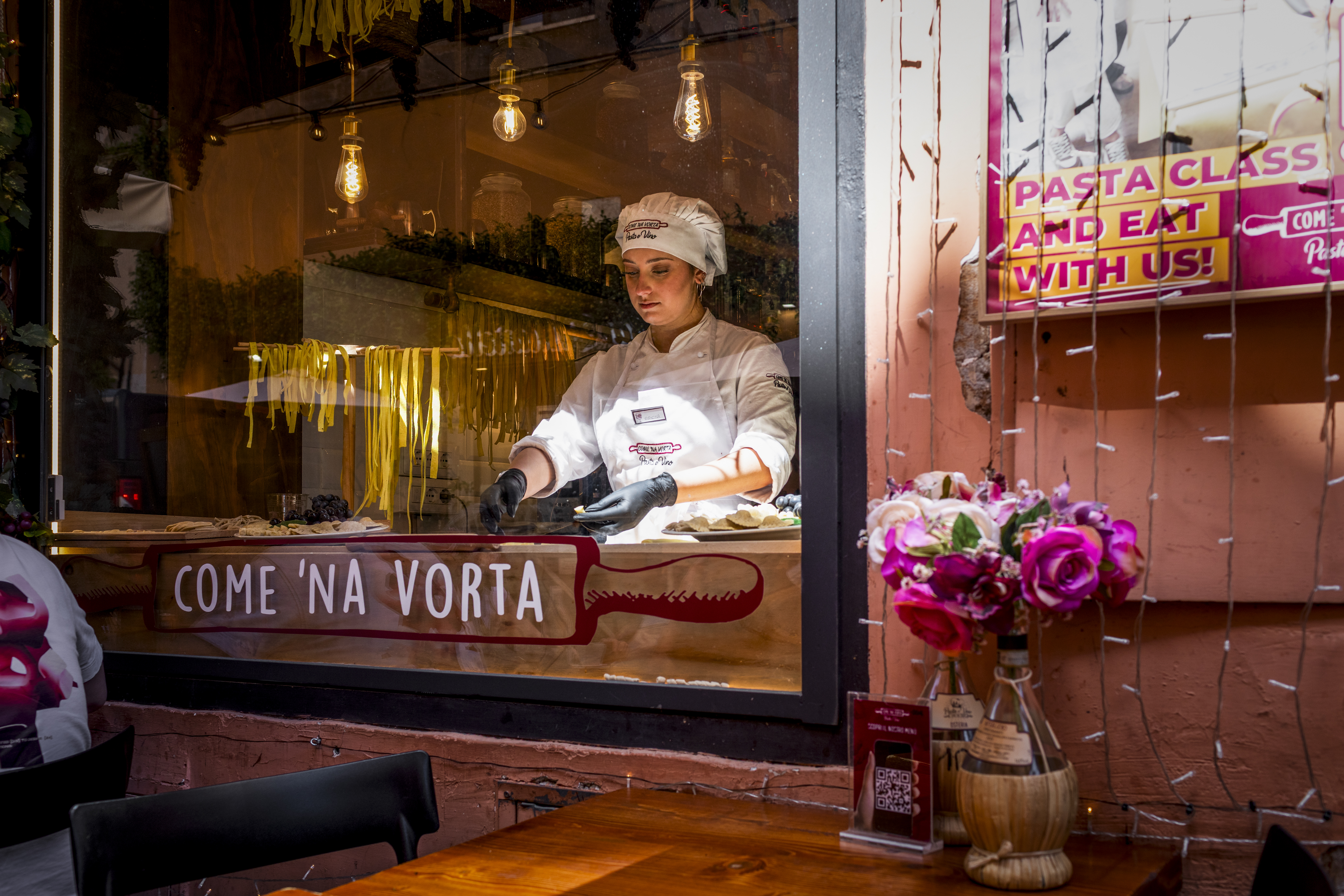 As demand for all things “authentic” exploded in Italy, the pasta window trend spread. (Luigi Avantaggiato for The Washington Post)