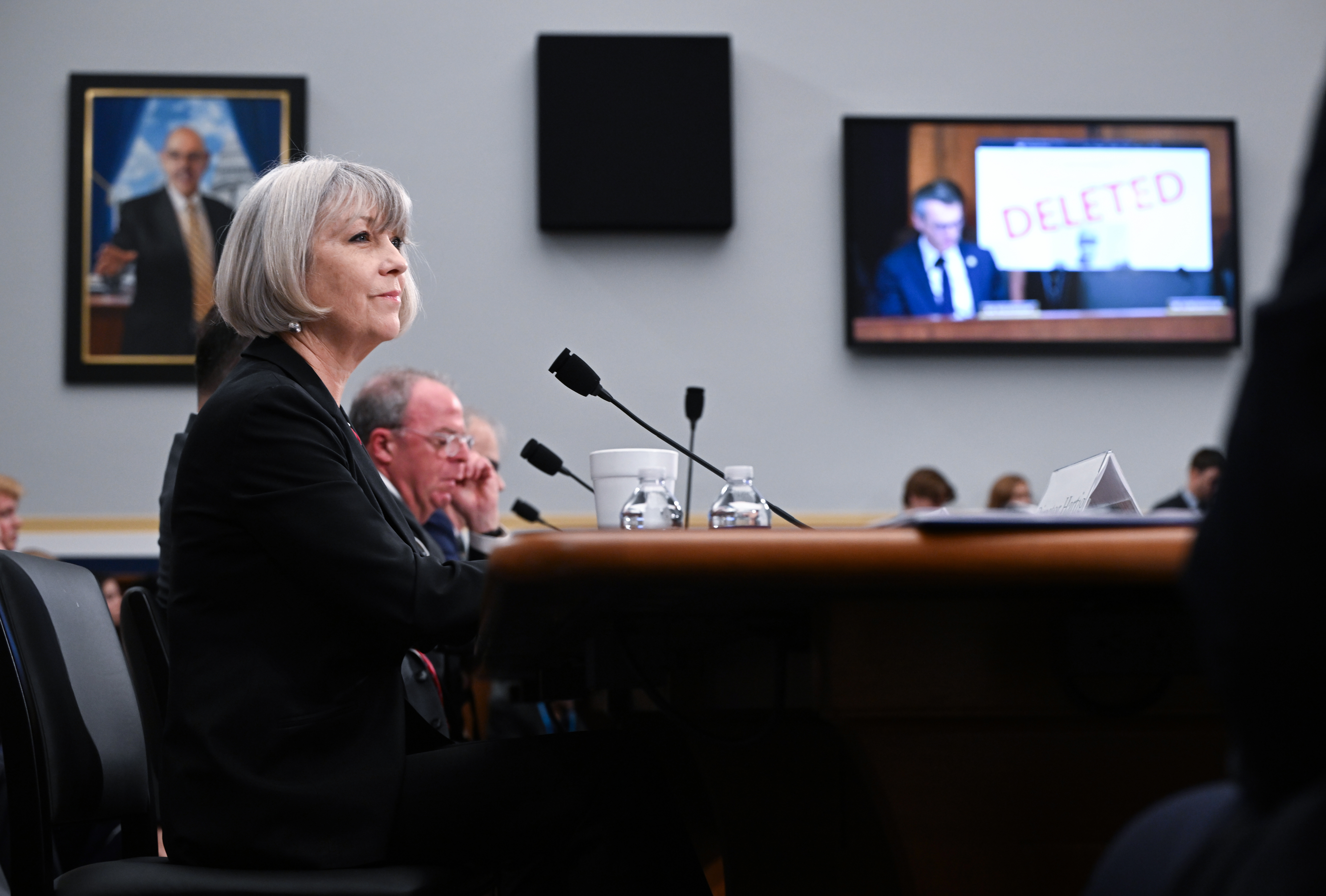 Anthea Hartig, director of the Smithsonian's National Museum of American History, testifies during a hearing of a House Committee on Oversight and Government Reform subcommittee on Tuesday. (Matt McClain/FTWP)