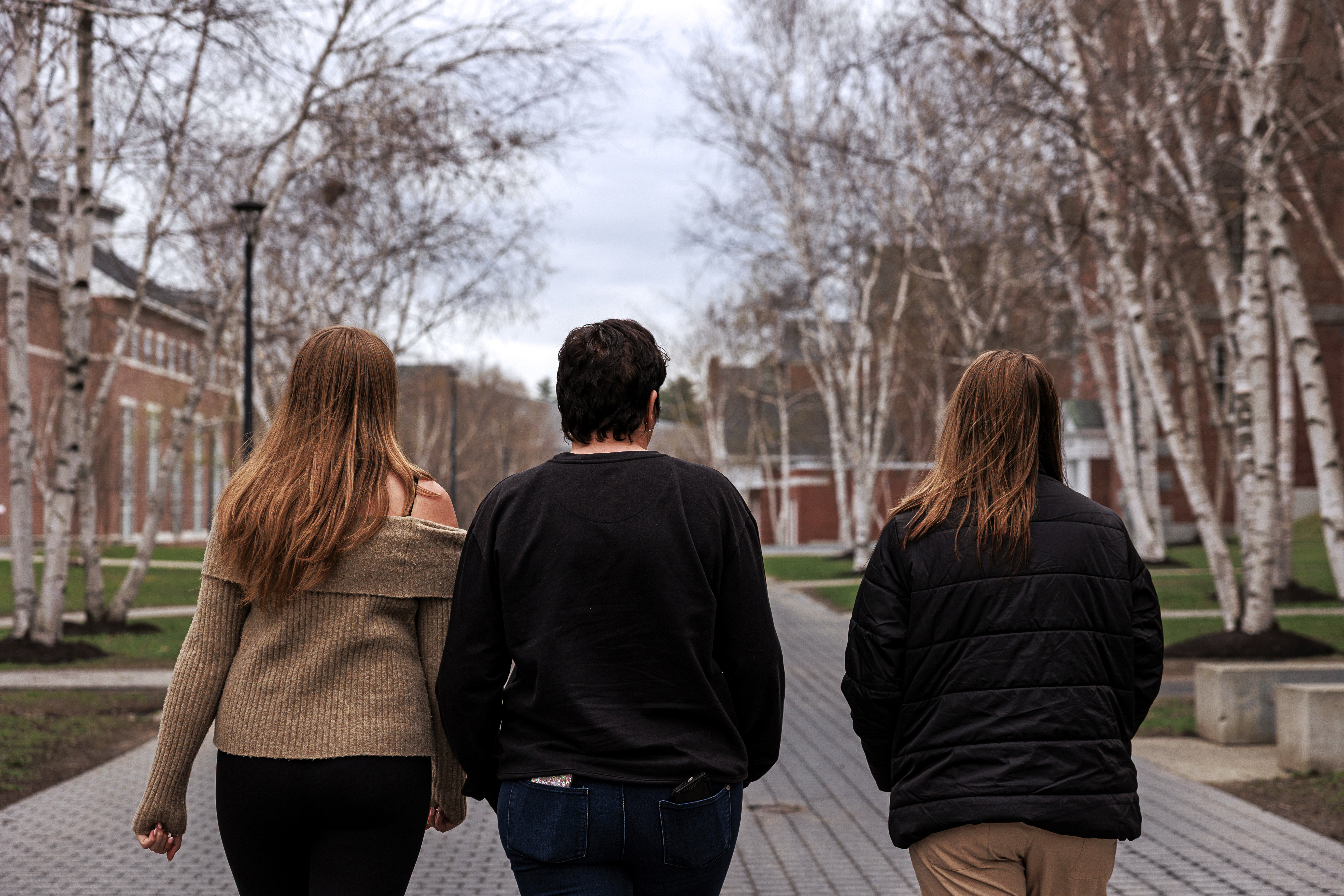 Adri with her daughters in Lewiston, Maine. (Ryan David Brown/For The Washington Post)