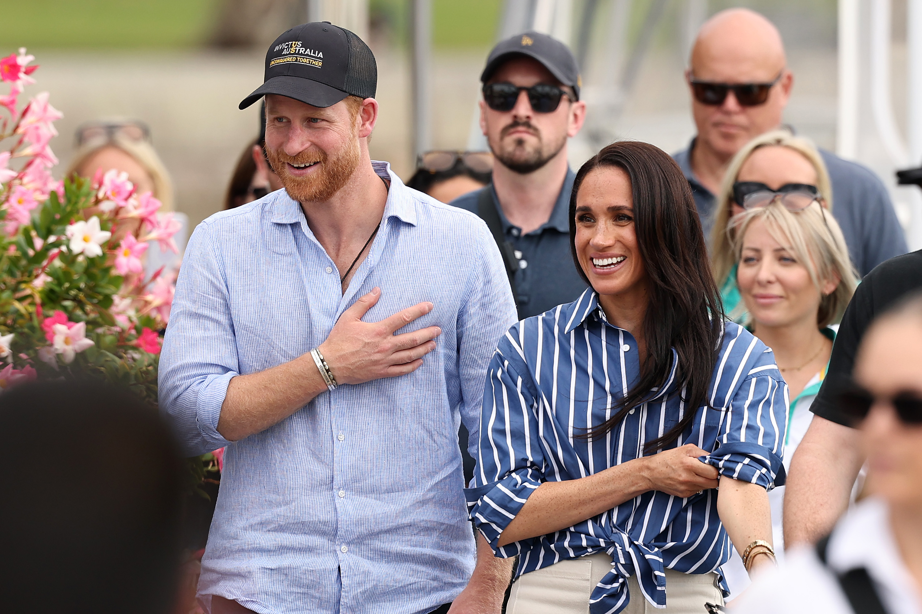Prince Harry and Meghan, Duchess of Sussex, in Australia last year. (Cameron Spencer/Getty Images)
