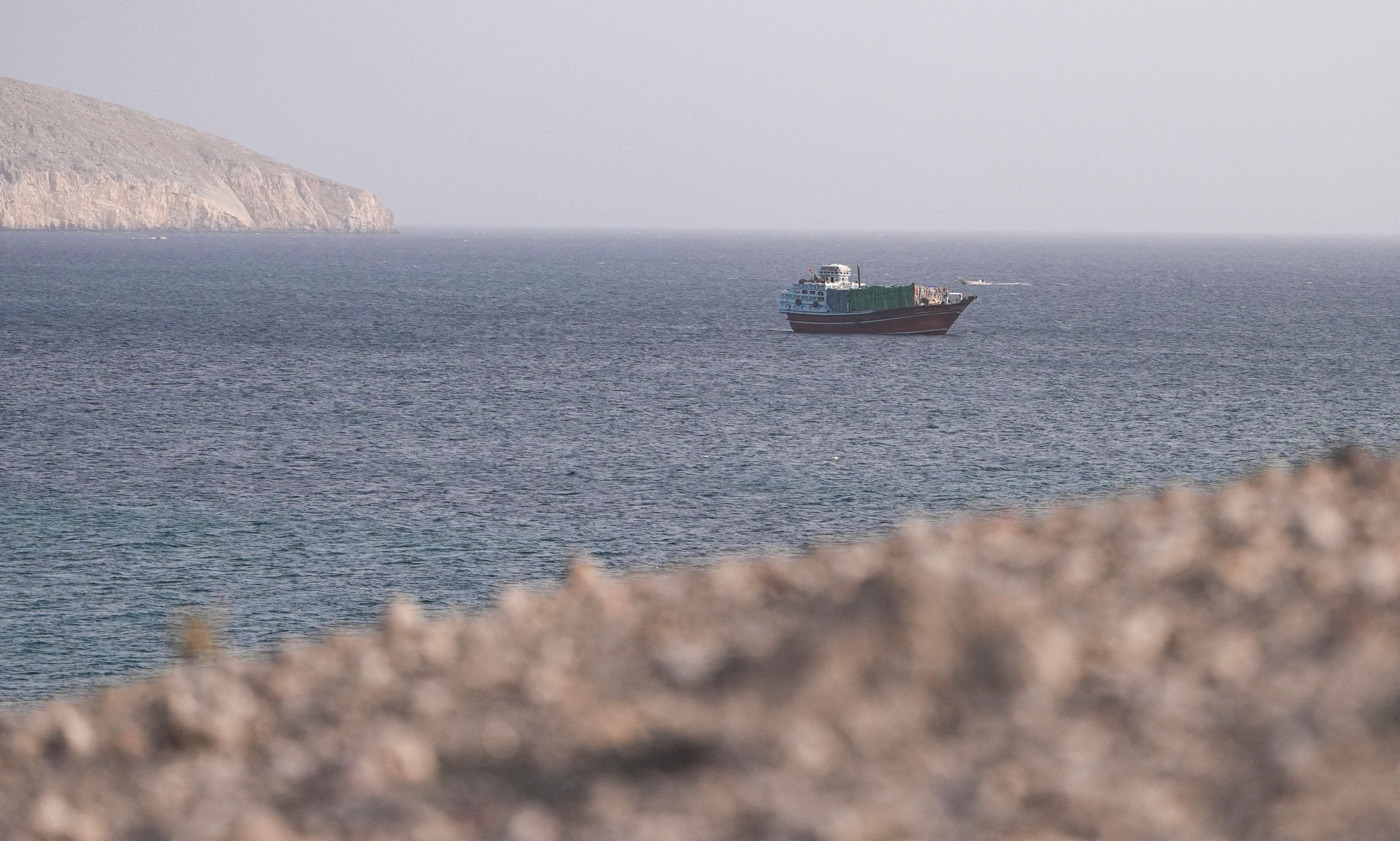 The Strait of Hormuz on Thursday. (Reuters)