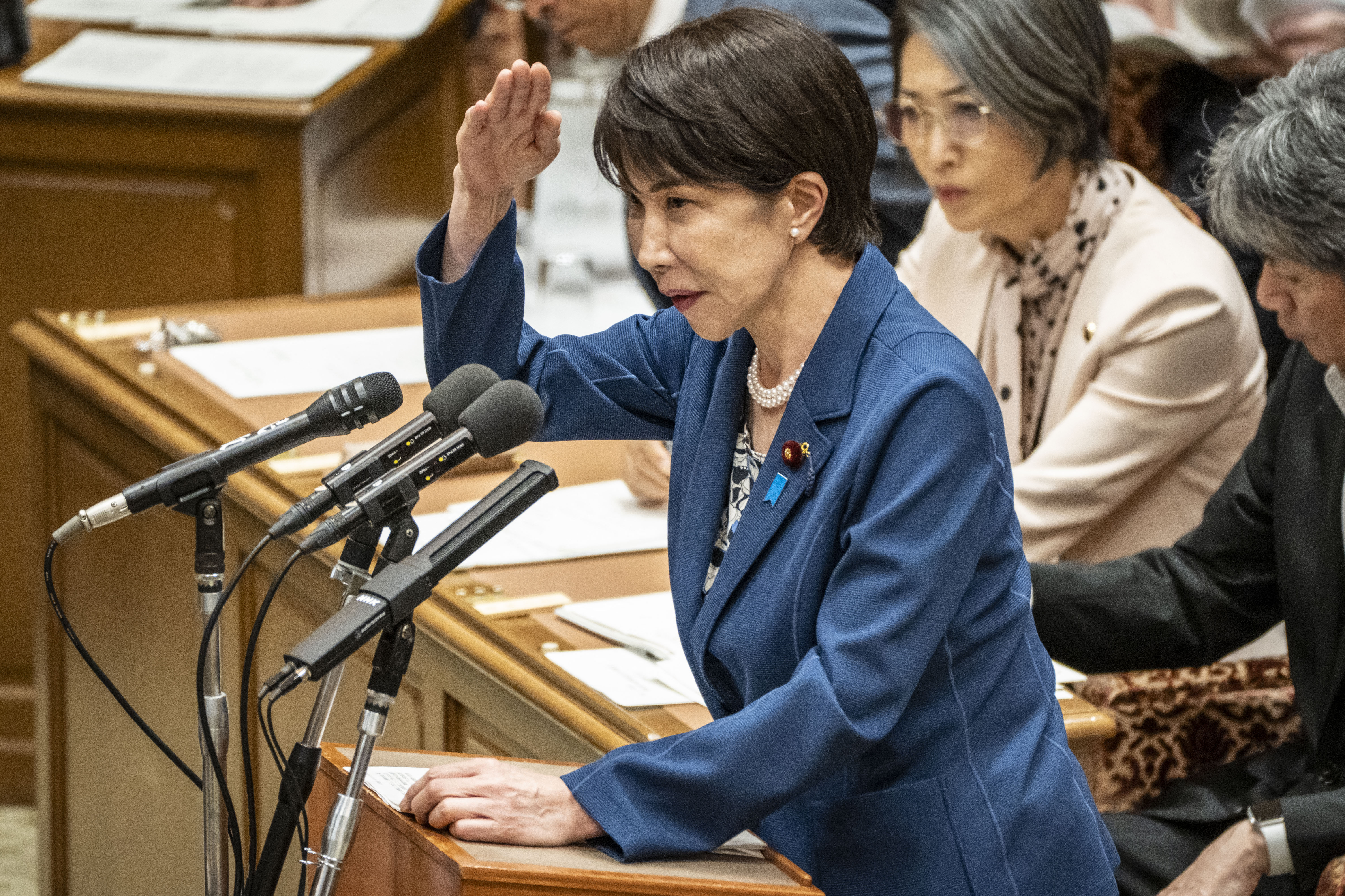 Japanese Prime Minister Sanae Takaichi aims to improve the country's security standing in an increasingly menacing environment. (Yuichi Yamazaki/AFP/Getty Images)