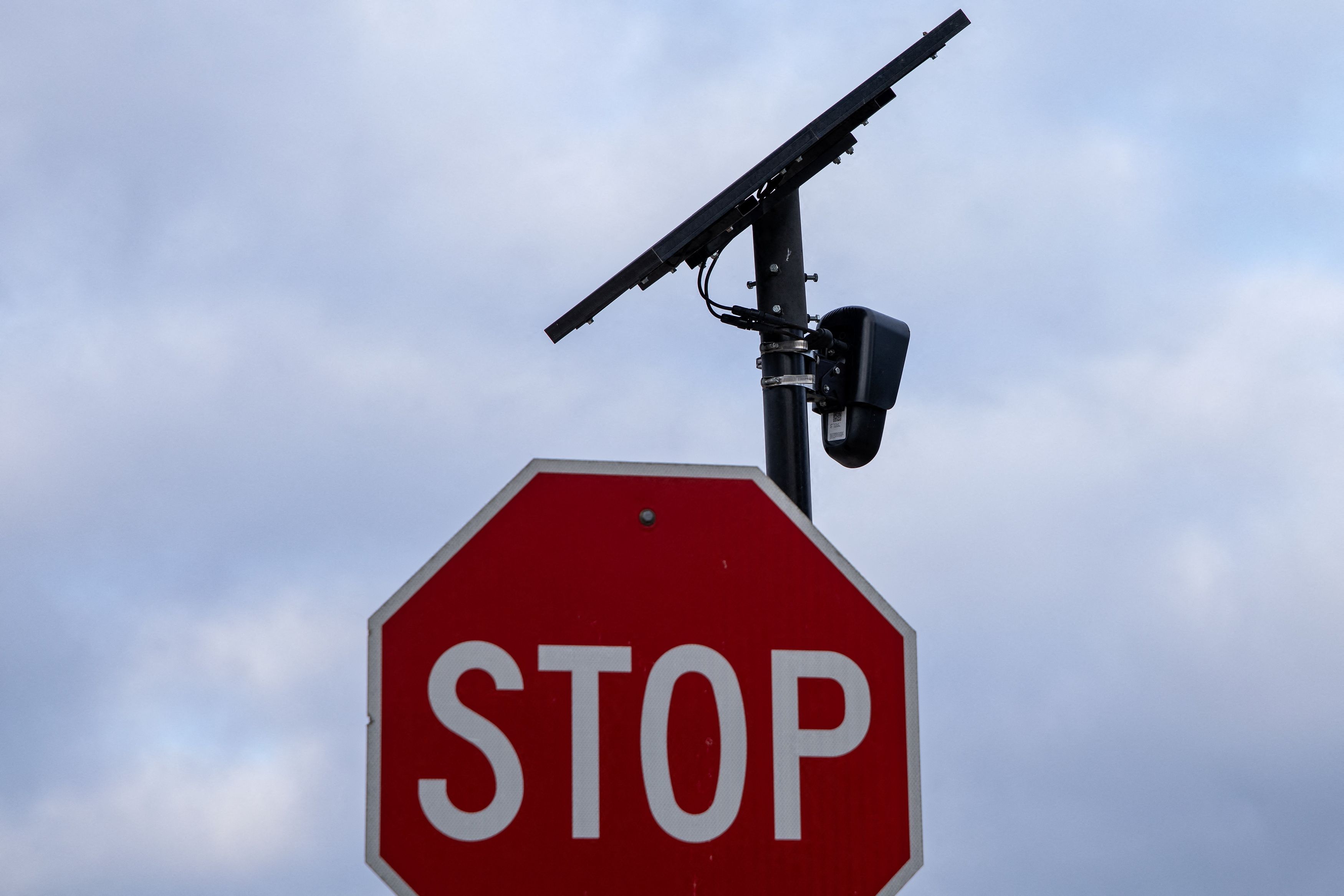 A Flock camera in Sun Valley, Texas, last month. (Kaylee Greenlee/Reuters)