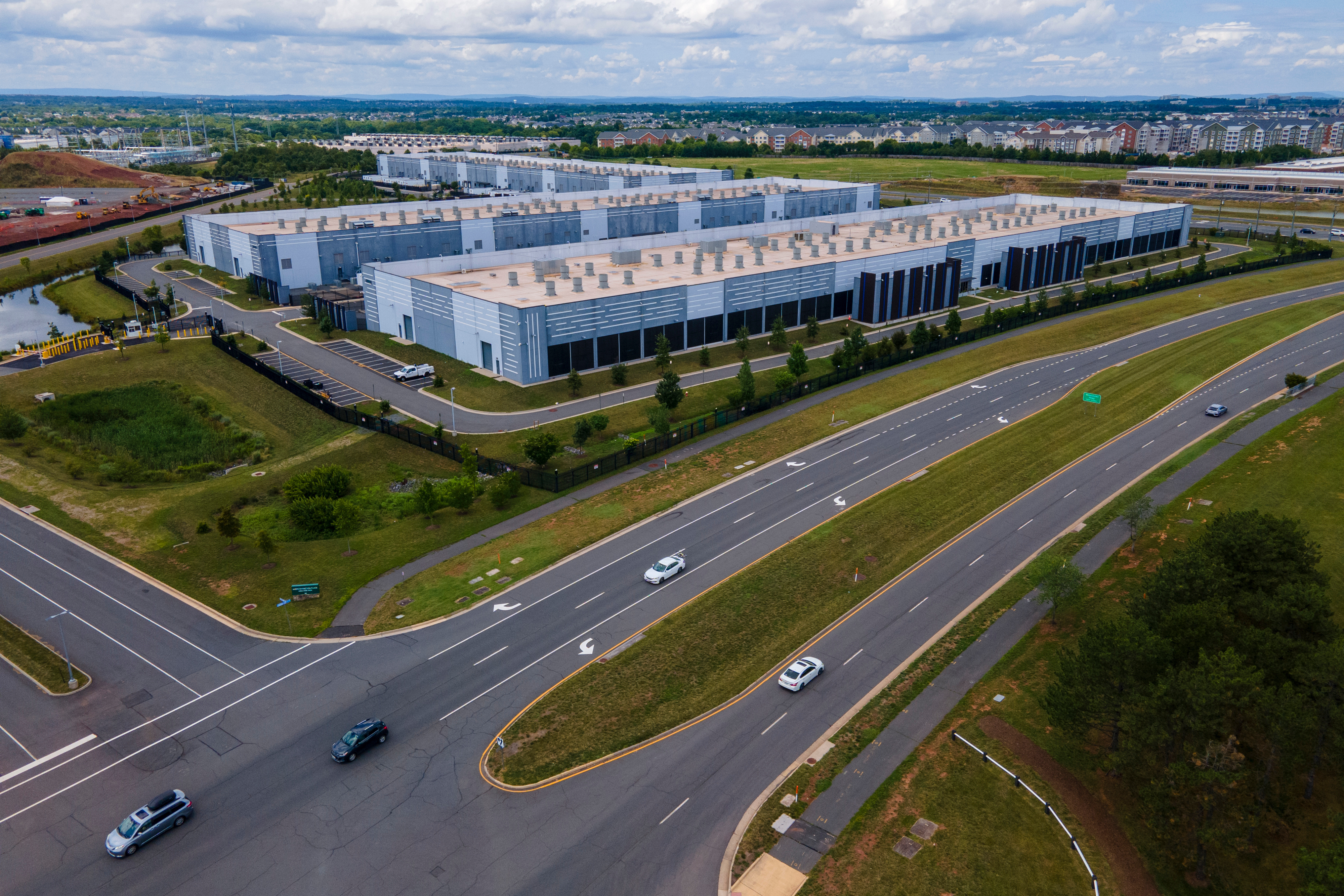 Data centers in Ashburn, Virginia, in 2023. (Ted Shaffrey/AP)