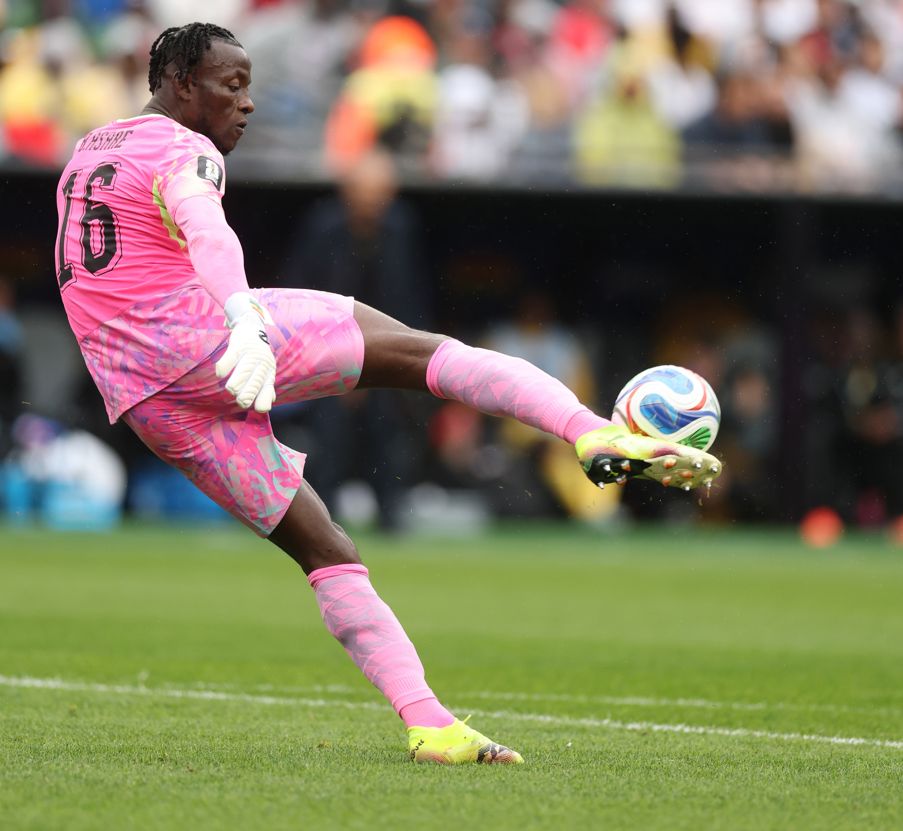 Ghana’s goalkeeper Benjamin Asare, 33, saved several goals during the team’s match against England. (Richard Pelham/Getty)