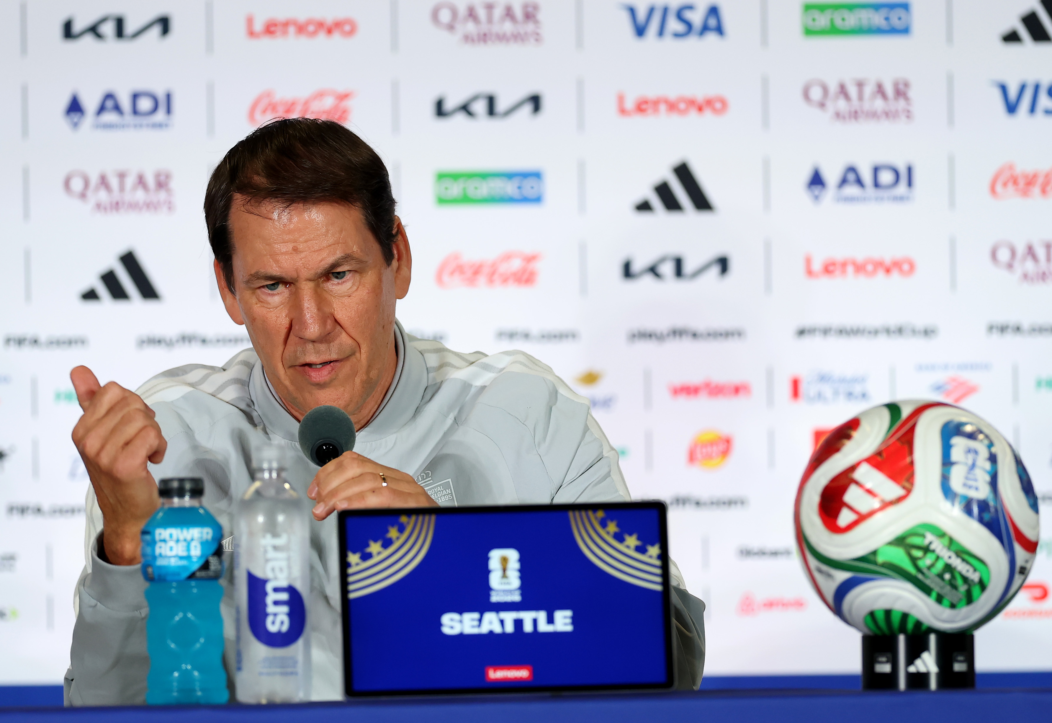 Belgium Coach Rudi Garcia denounced the FIFA decision at a news conference on Sunday. (Jamie Squire/Getty Images)