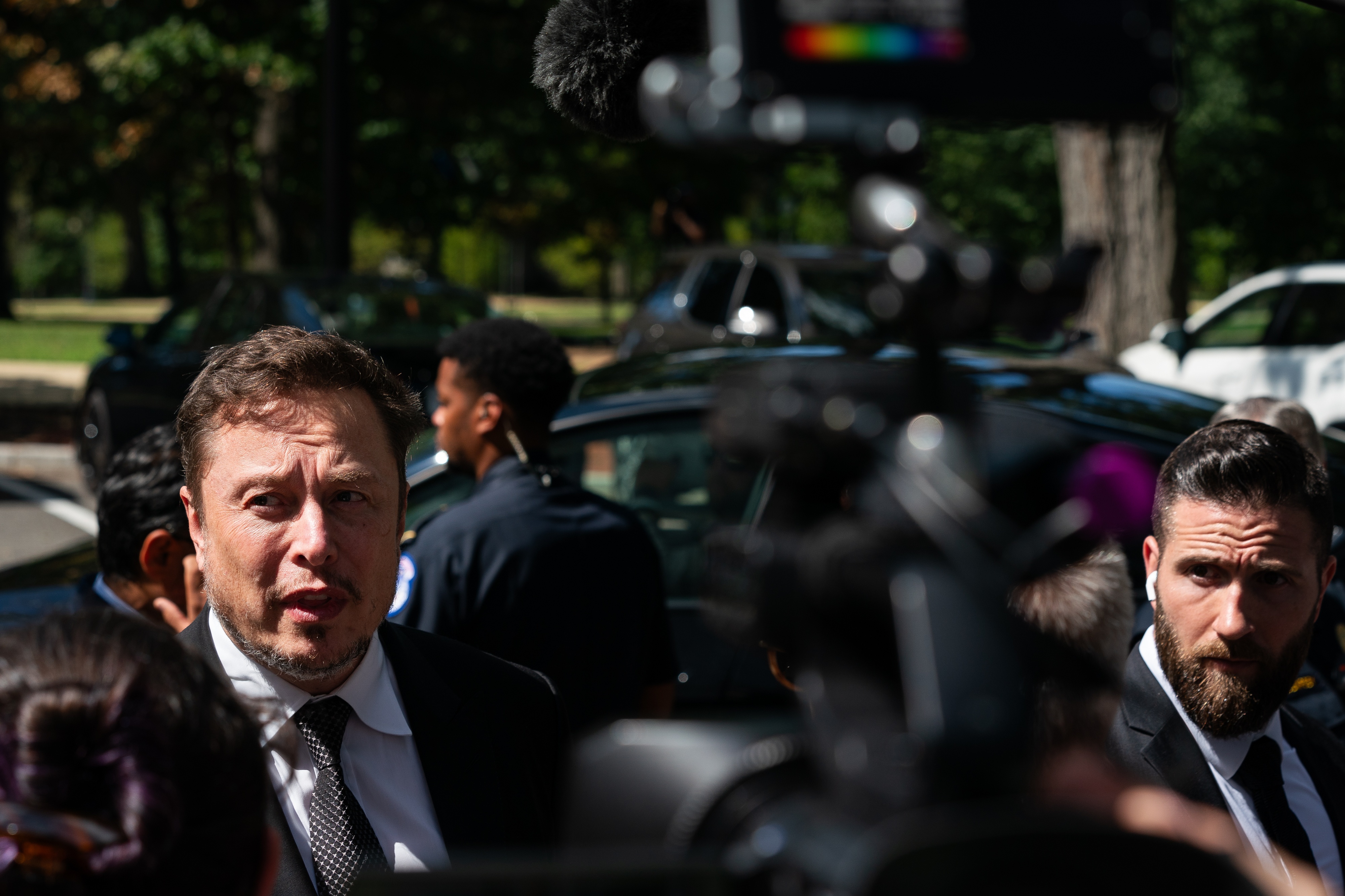 Tesla CEO Elon Musk, shown in Washington in September 2023. (Elizabeth Frantz/For The Washington Post)