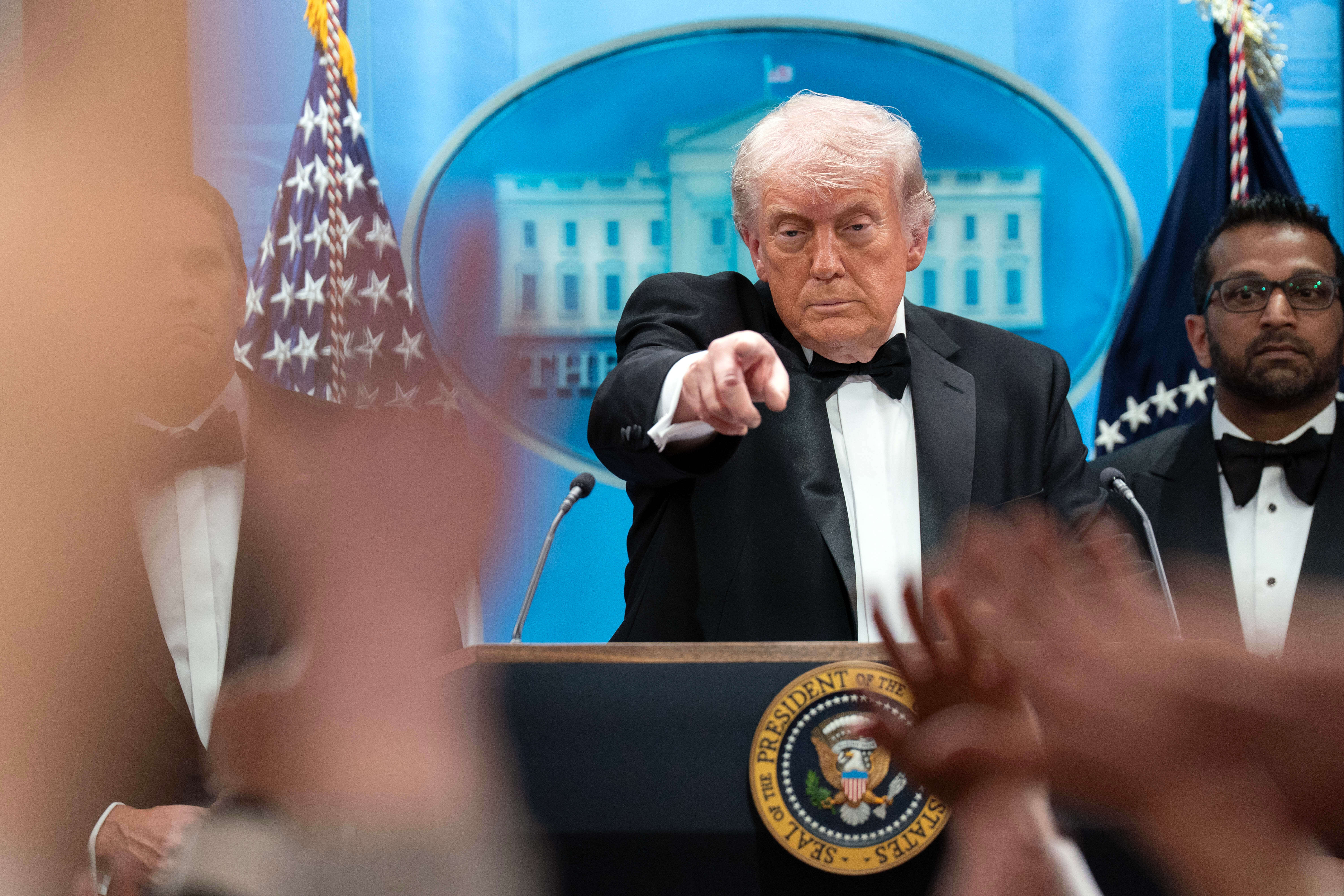 President Donald Trump has said that an attempted shooting at the White House correspondents’ dinner justifies his planned ballroom. (Jose Luis Magana/AP)
