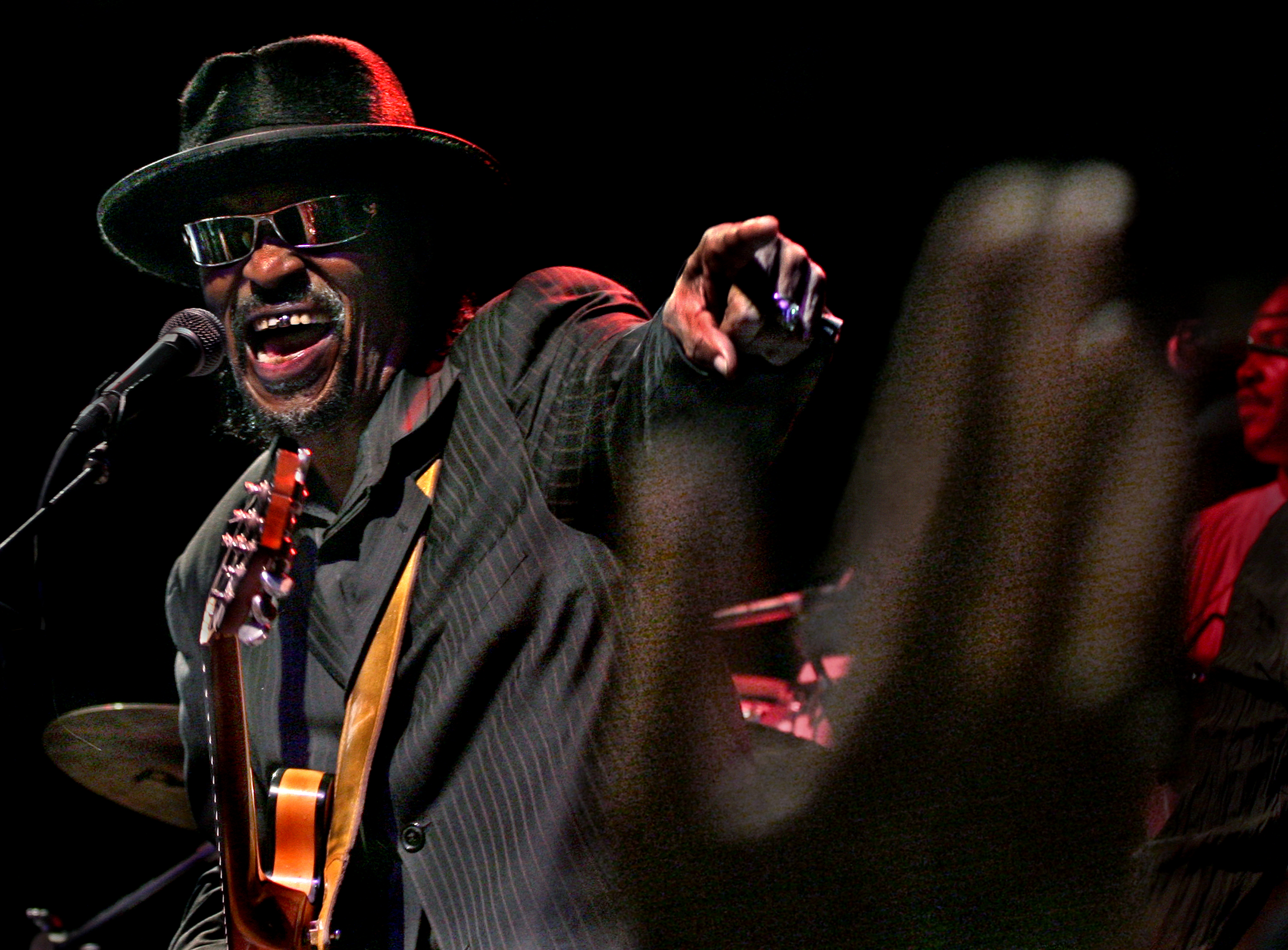 Chuck Brown during a set at the 9:30 Club in 2005. (Michael Williamson/The Washington Post)
