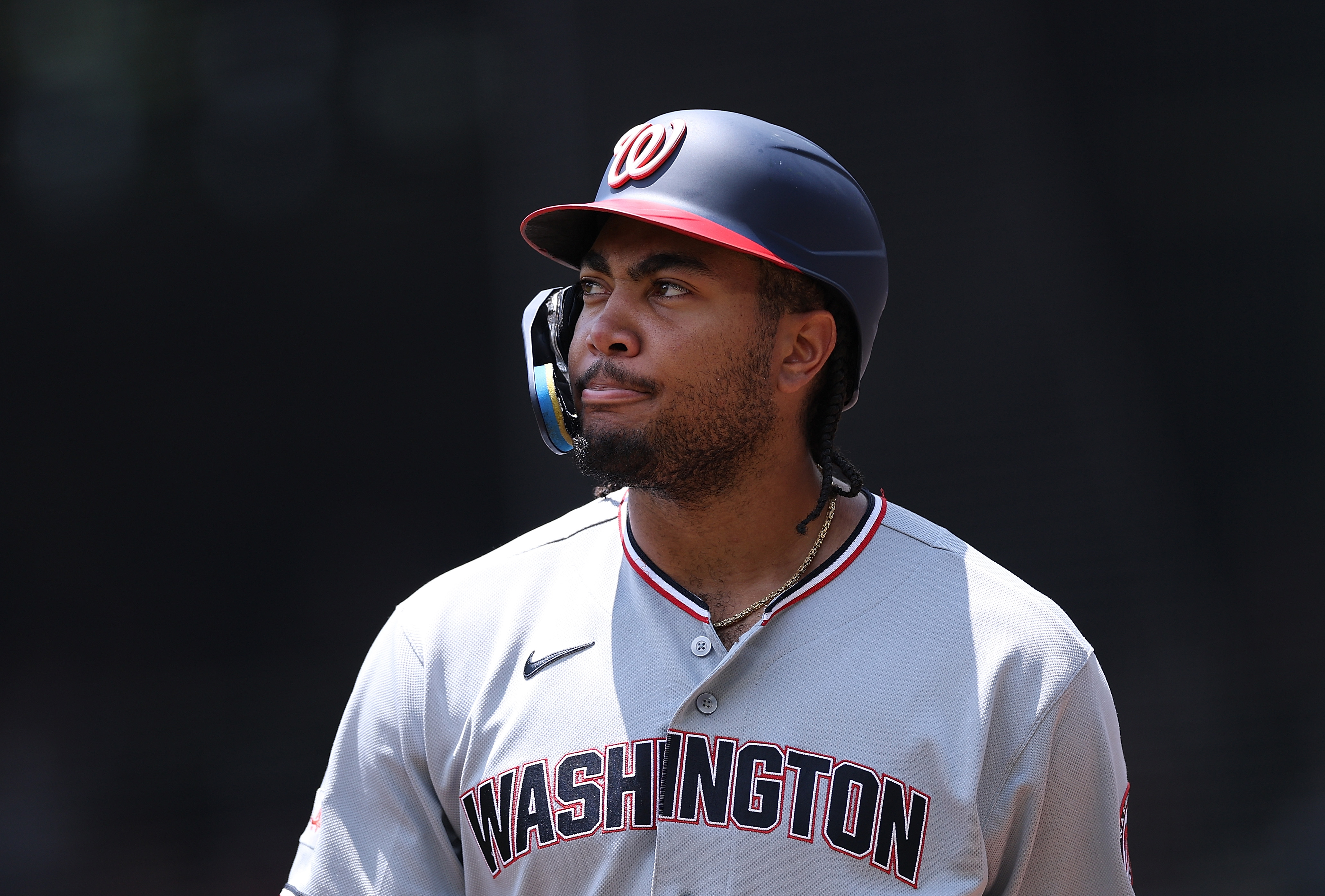 James Wood gave the Nationals the lead in the fourth inning, but it didn't last long. (Kevin C. Cox/Getty Images)