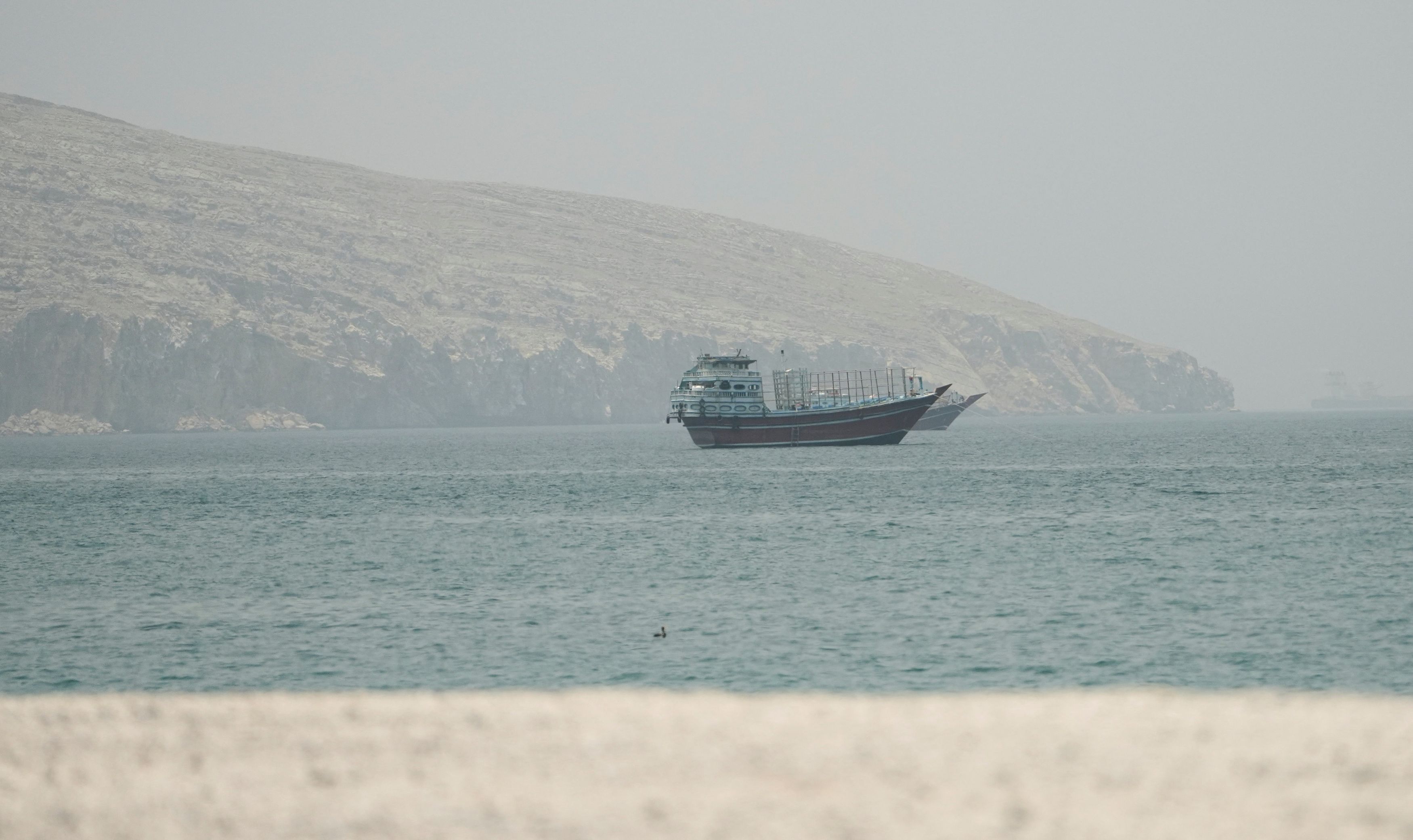 Vessels in the Strait of Hormuz on Wednesday. (Reuters)