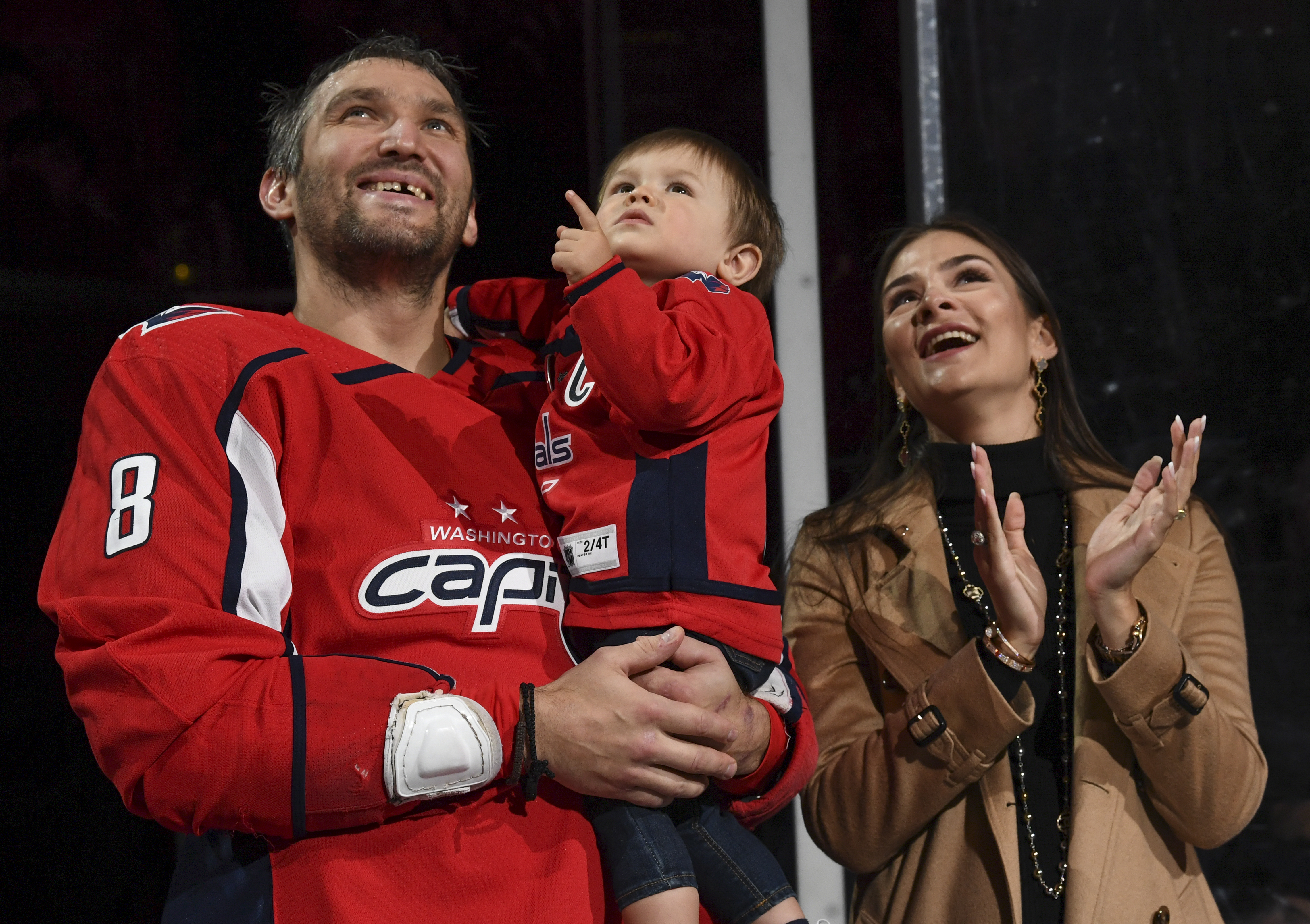 Alex Ovechkin credited his wife, Nastya, with helping him decide to stay in the NHL. (Toni L. Sandys/The Washington Post)