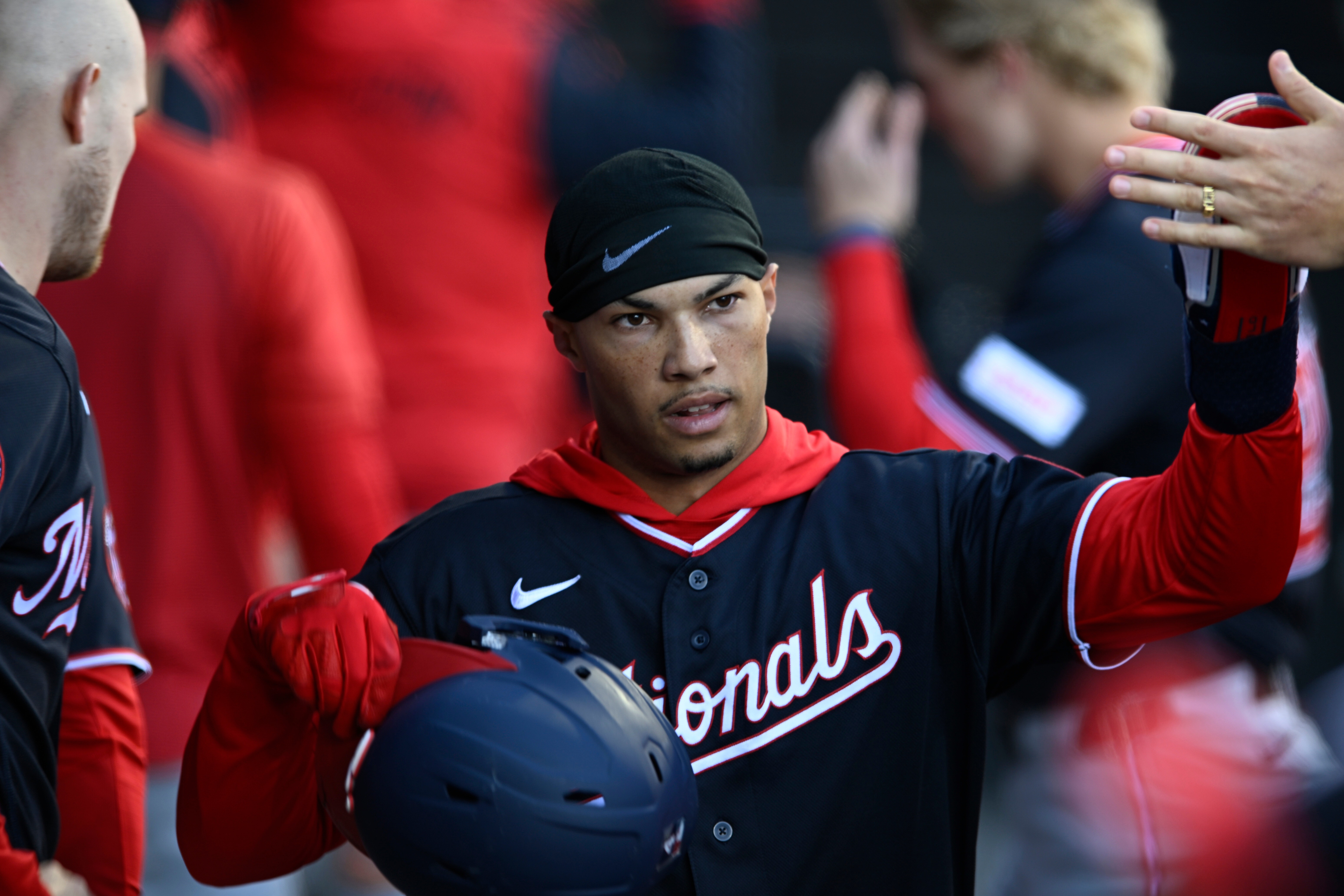 Daylen Lile is slowly emerging from an early-season slump. Long calls with his dad have helped. (Paul Beaty/AP)