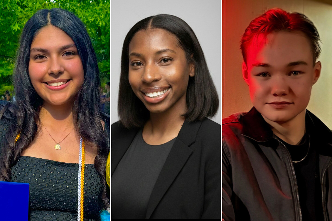 From left, Esmeralda Hernandez-Esquivel, Jayla Watts and Noah Meeker. (Alondra Hernandez; Courtesy of Jayla Watts; and Courtesy of Noah Meeker)