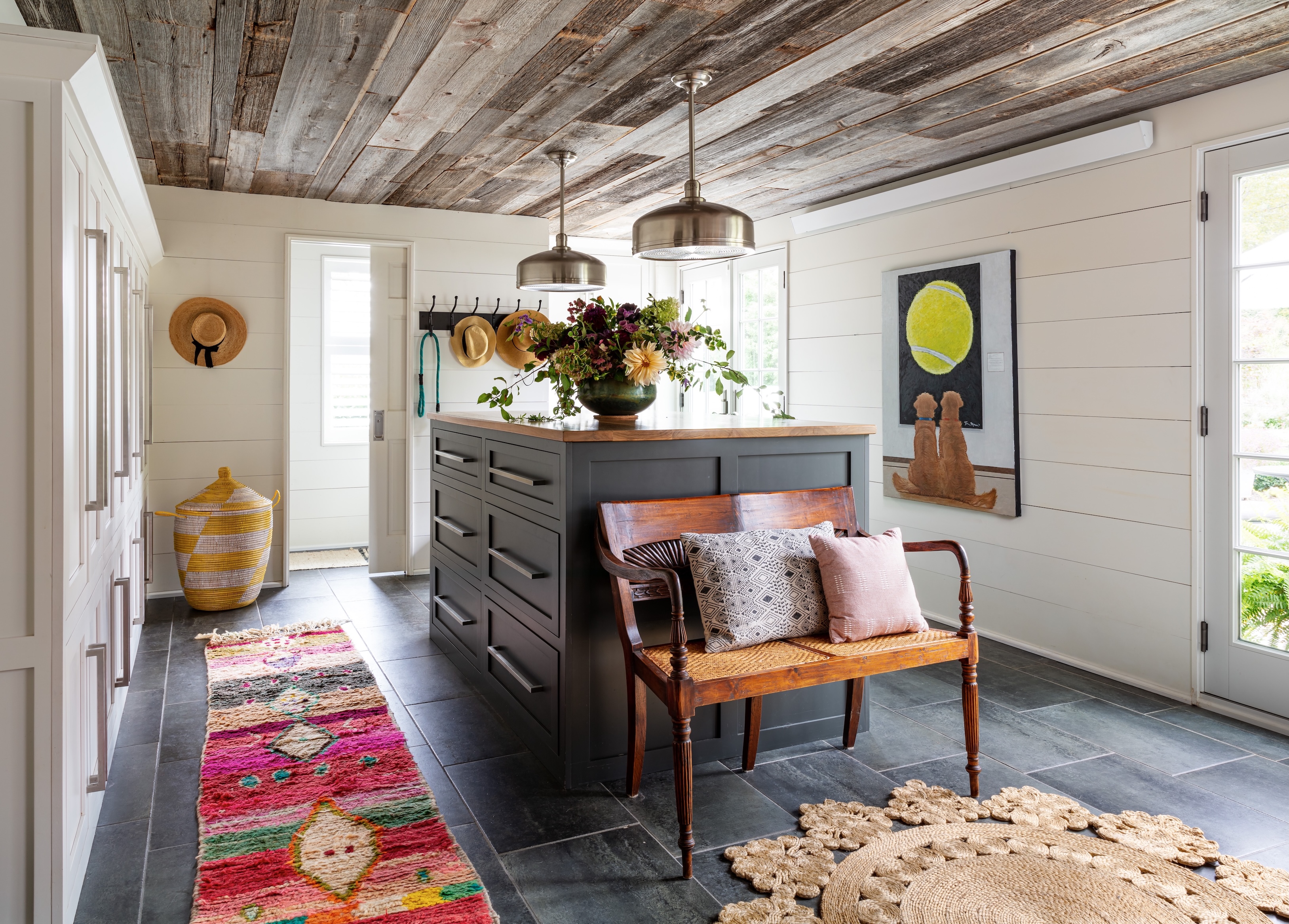 Not everyone has the space or the money for a fancy mudroom, but you can be inspired by some of the decluttering strategies. (Nickolas Sargent)