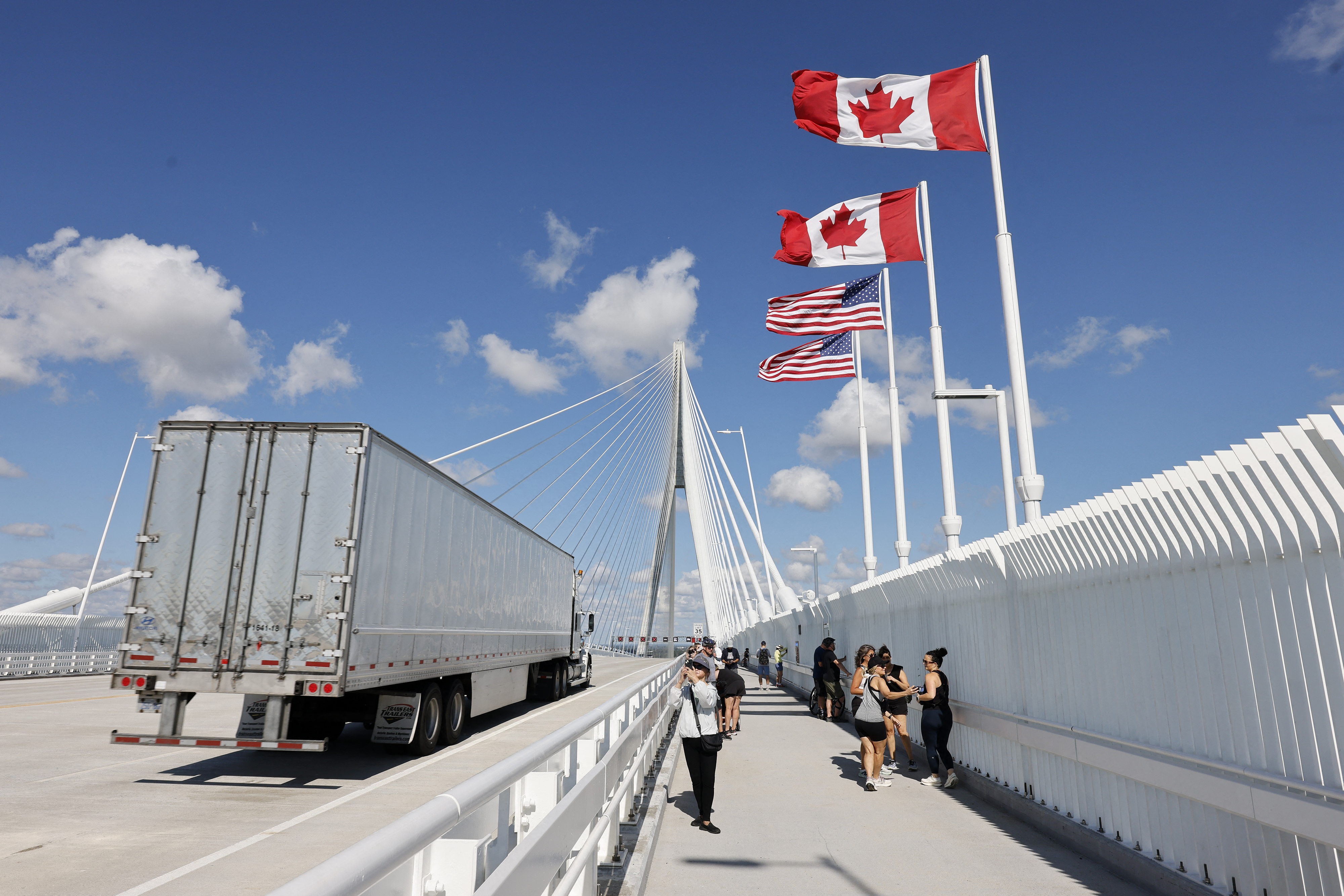 The Trump administration said Tuesday night it would ban the import of certain Canadian goods. (Jeff Kowalsky/AFP/Getty Images)