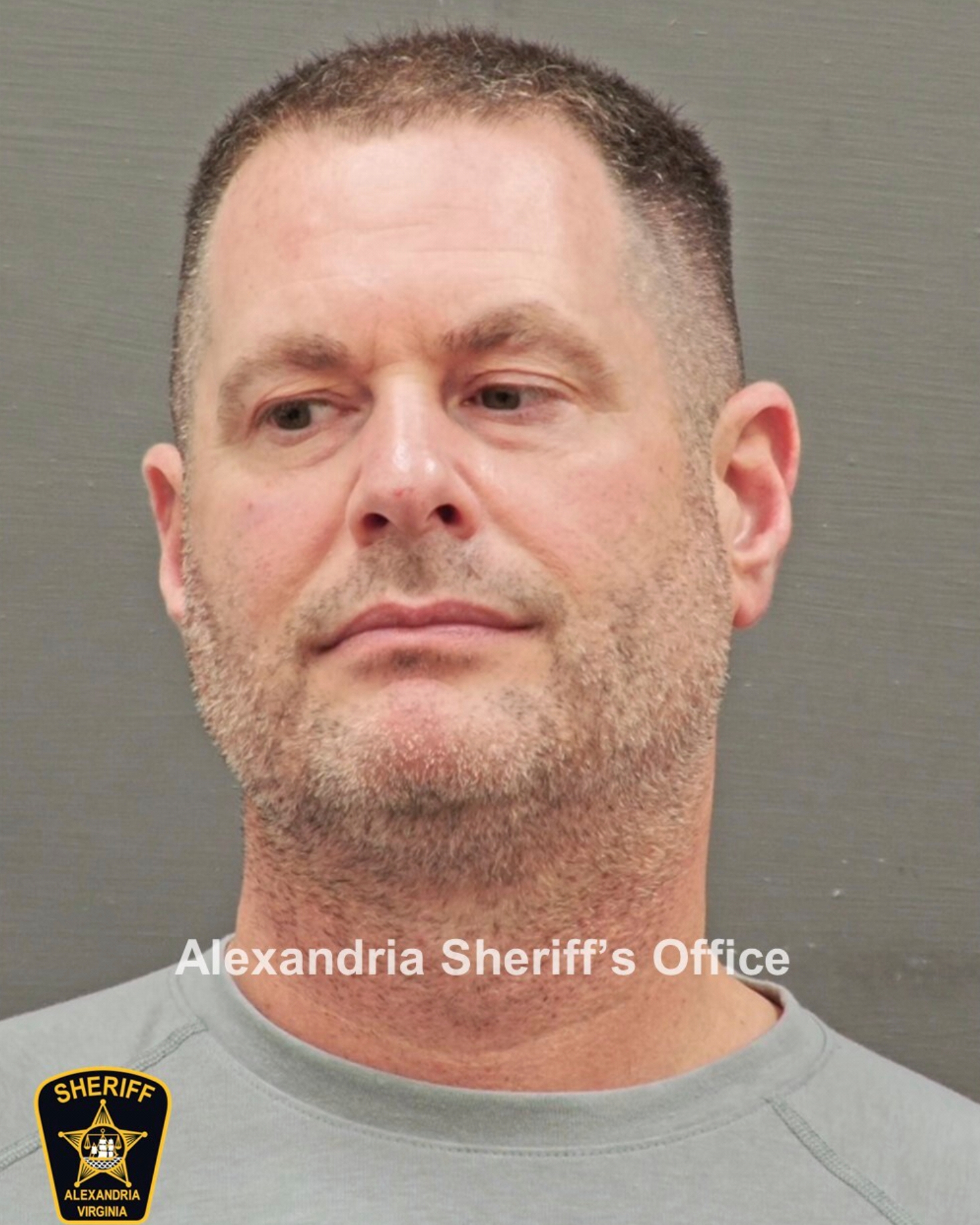 David J. Rush is seen in his booking photo. (Alexandria Sheriff's Office/AP)