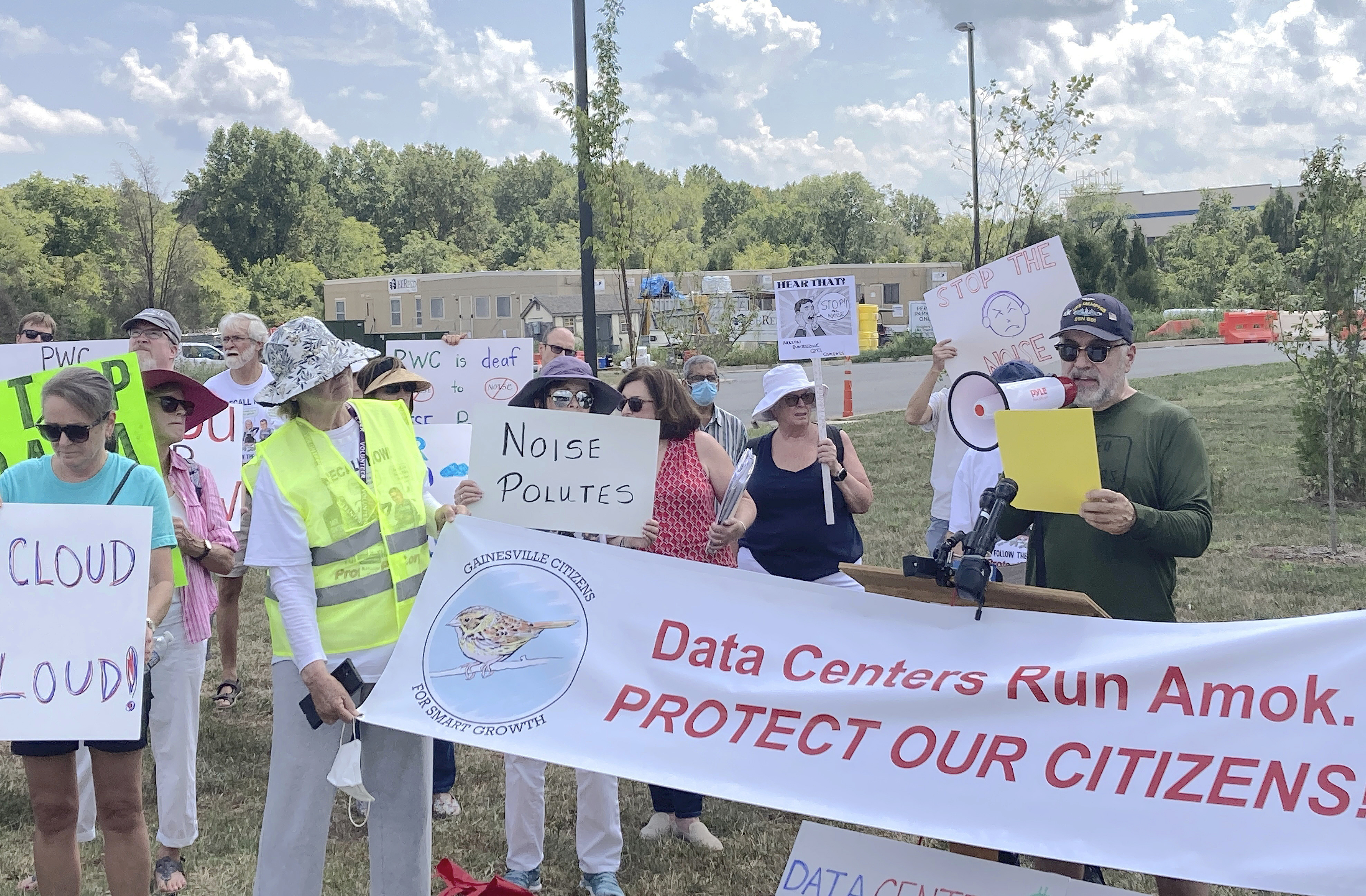 Prince William County residents protest data centers in 2022. (Matthew Barakat/AP)