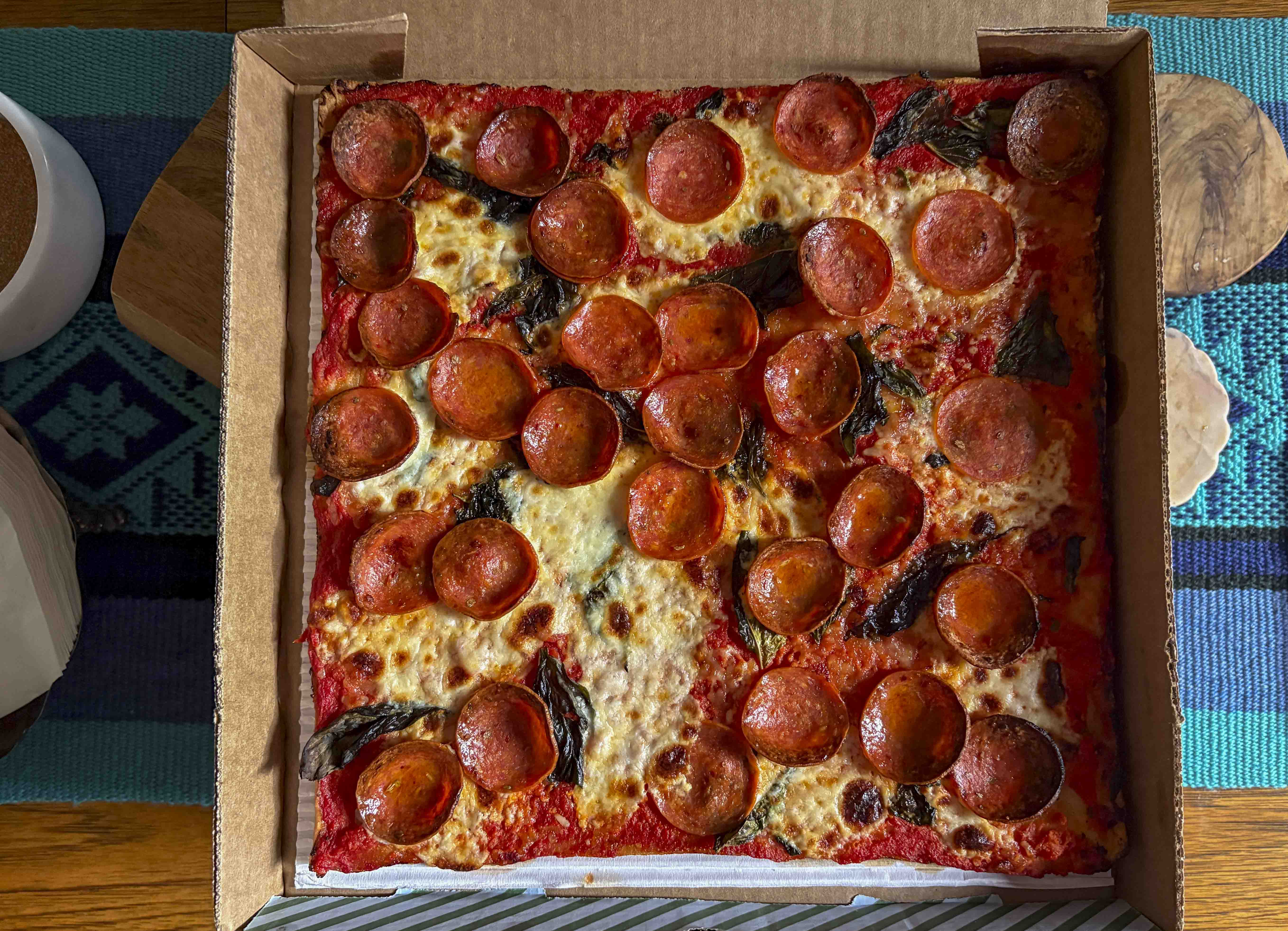 The Pepperoni Potts pizza. (Ashley Fetters Maloy/The Washington Post)