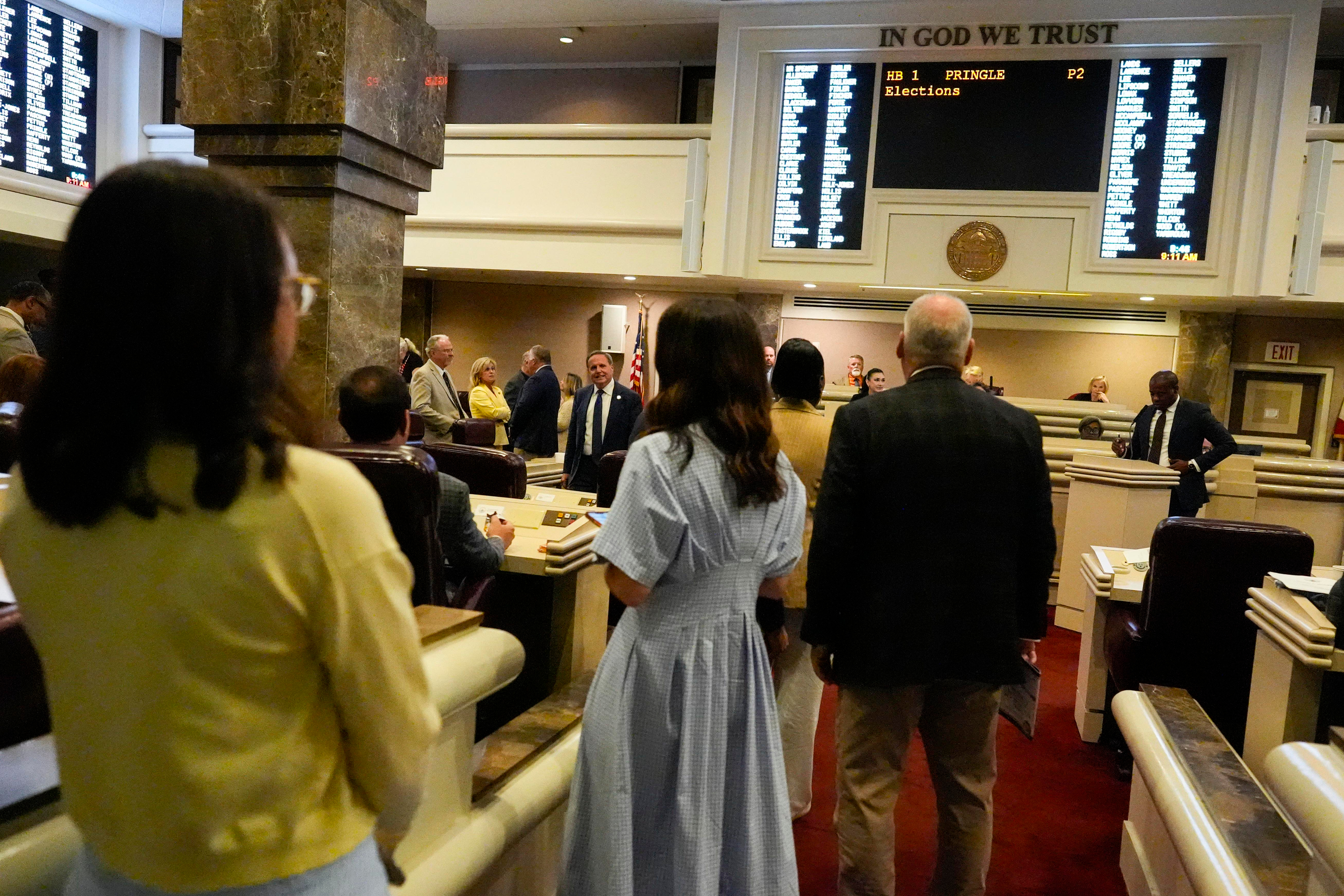 A redistricting-related bill is passed during a special session of the legislature in Montgomery, Alabama, on Wednesday. (Mike Stewart/AP)